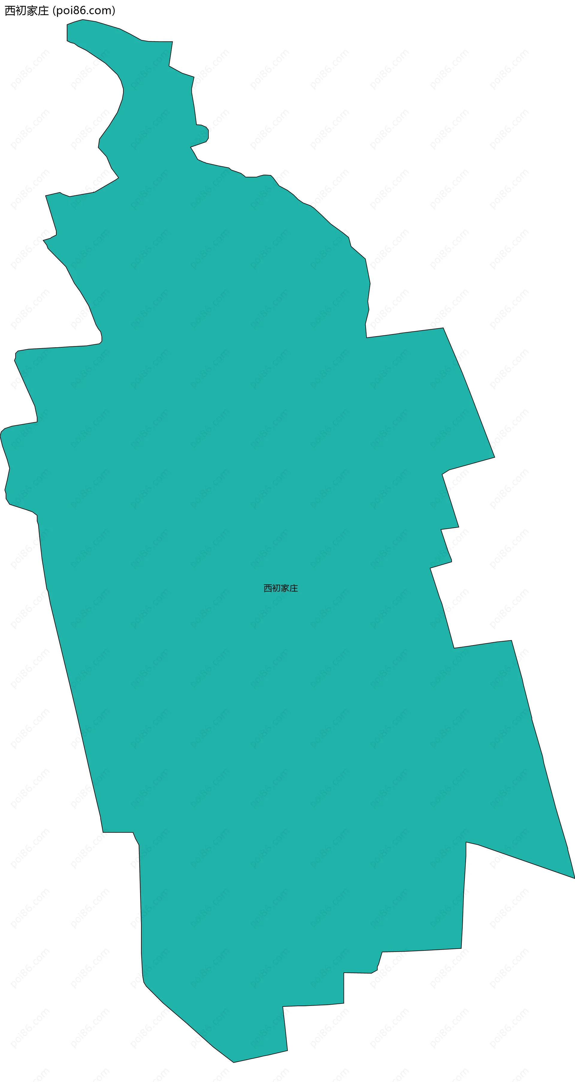 西初家庄边界地图