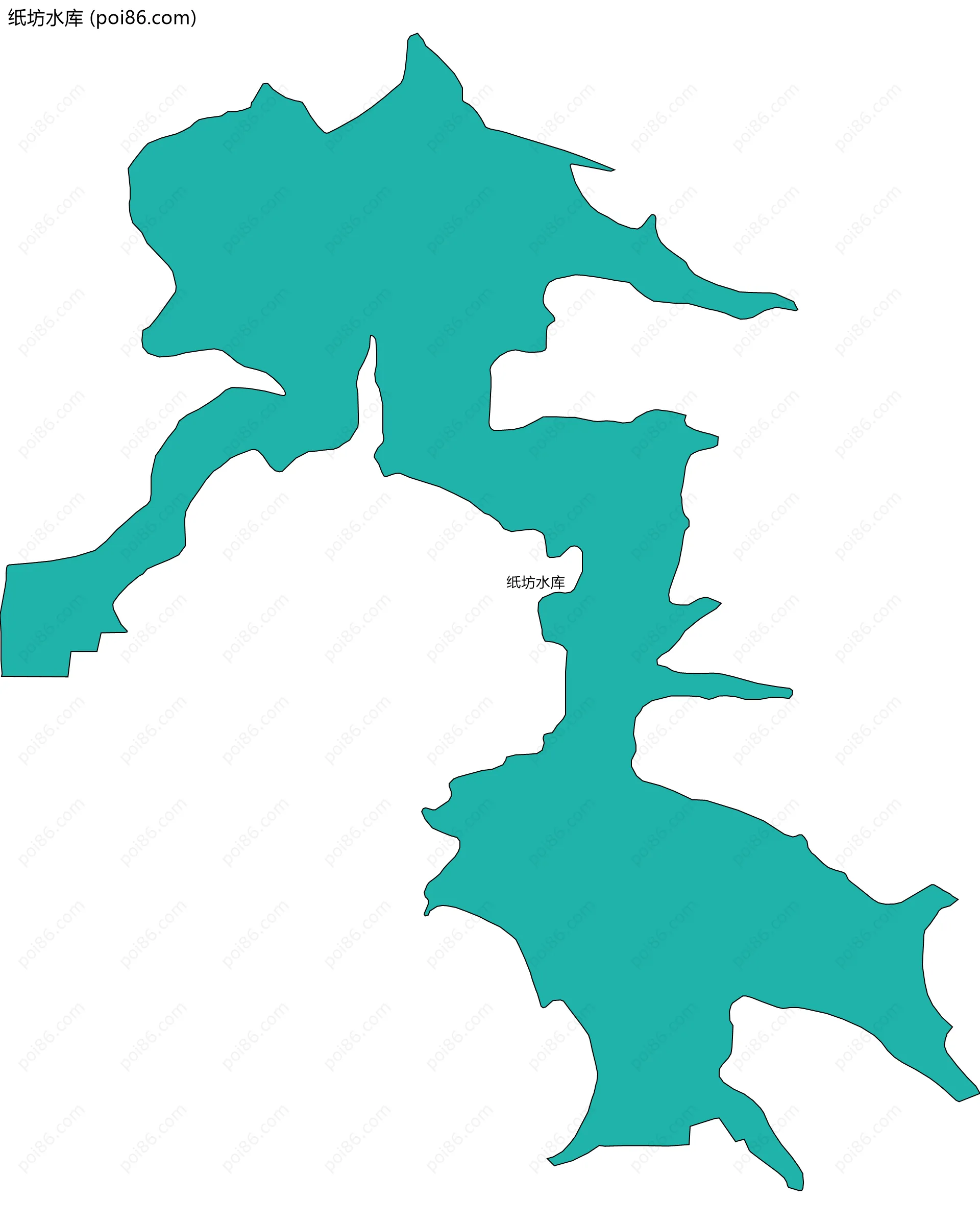纸坊水库边界地图
