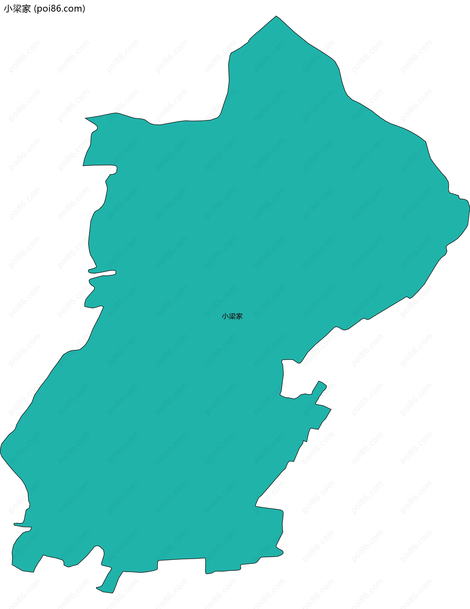 小梁家边界地图