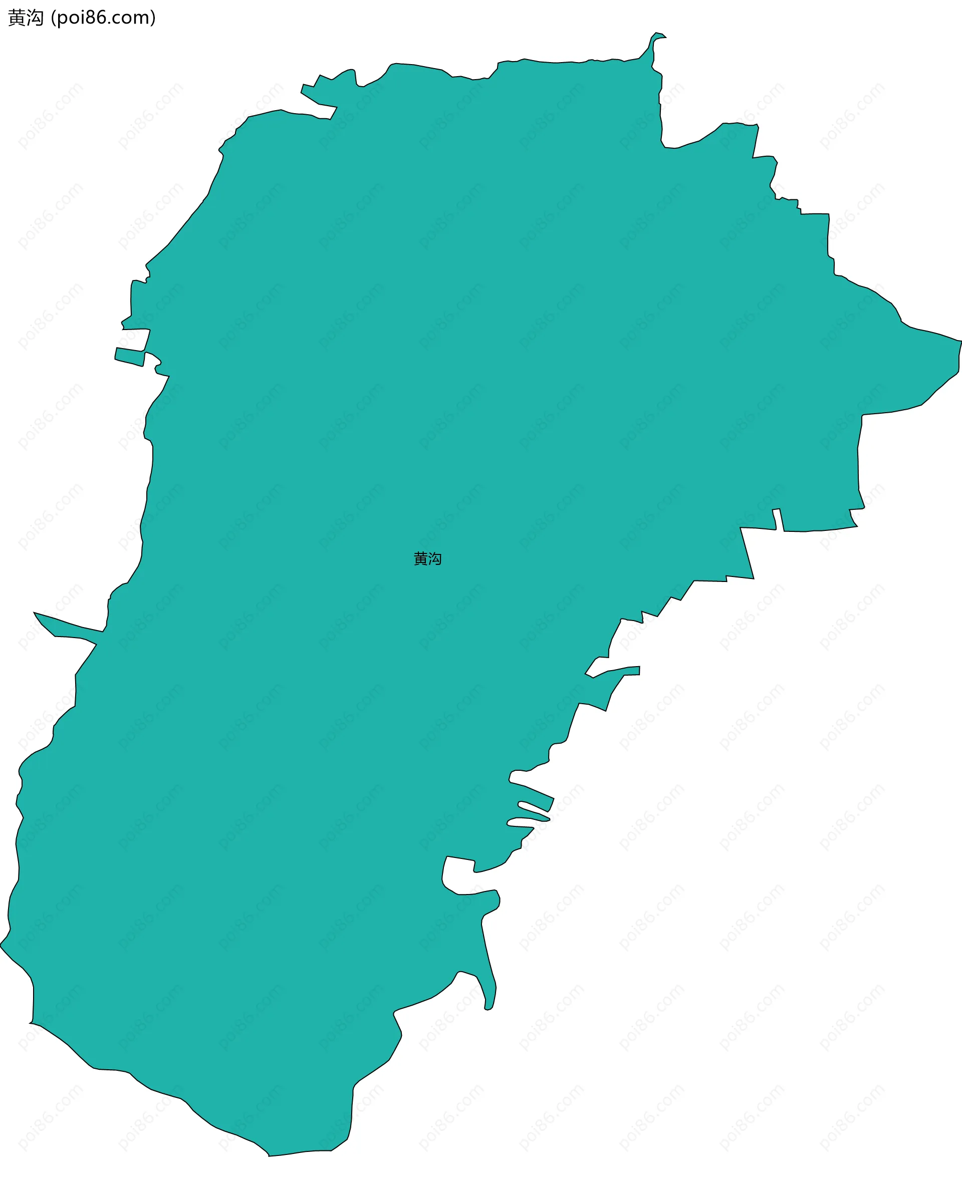 黄沟边界地图