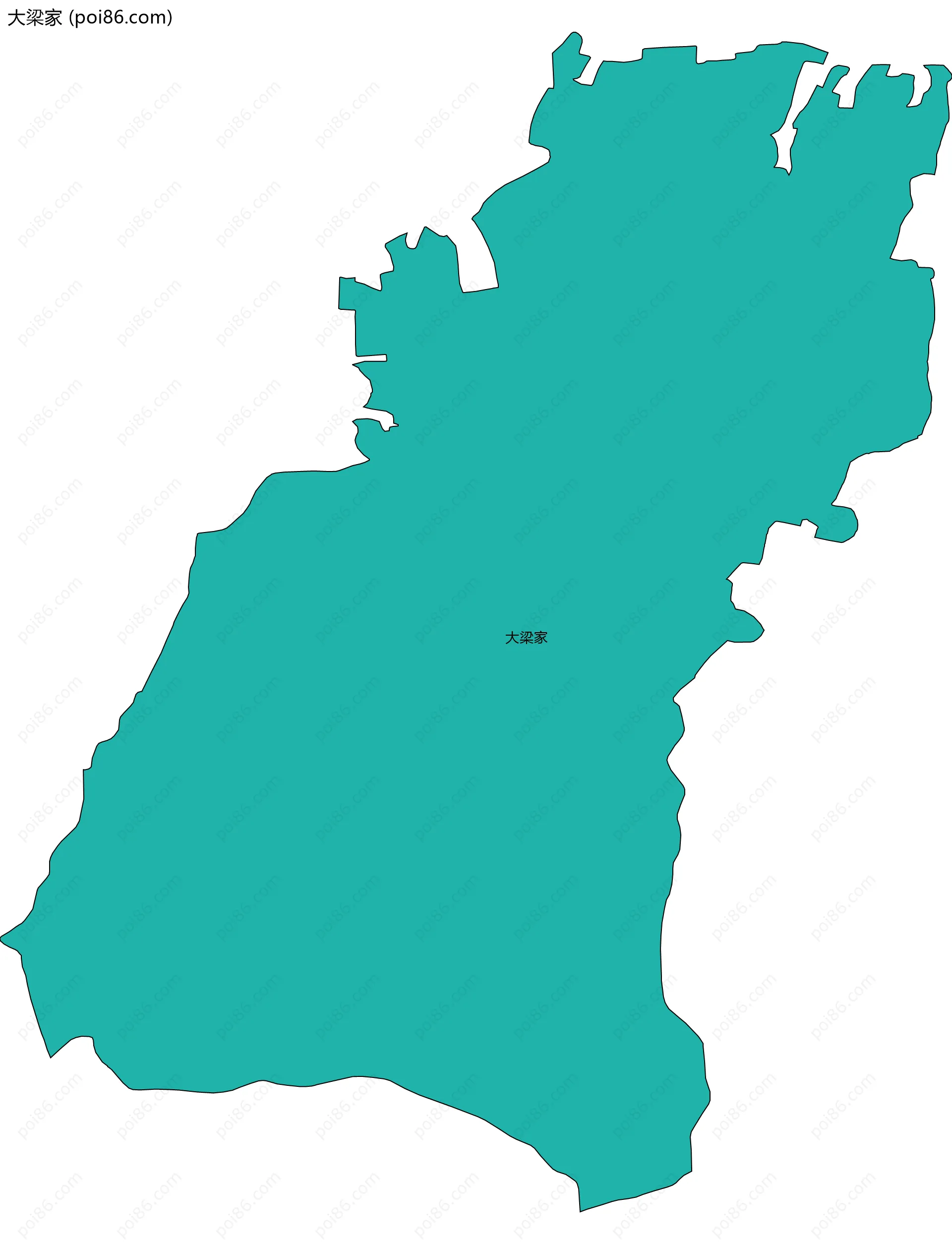 大梁家边界地图