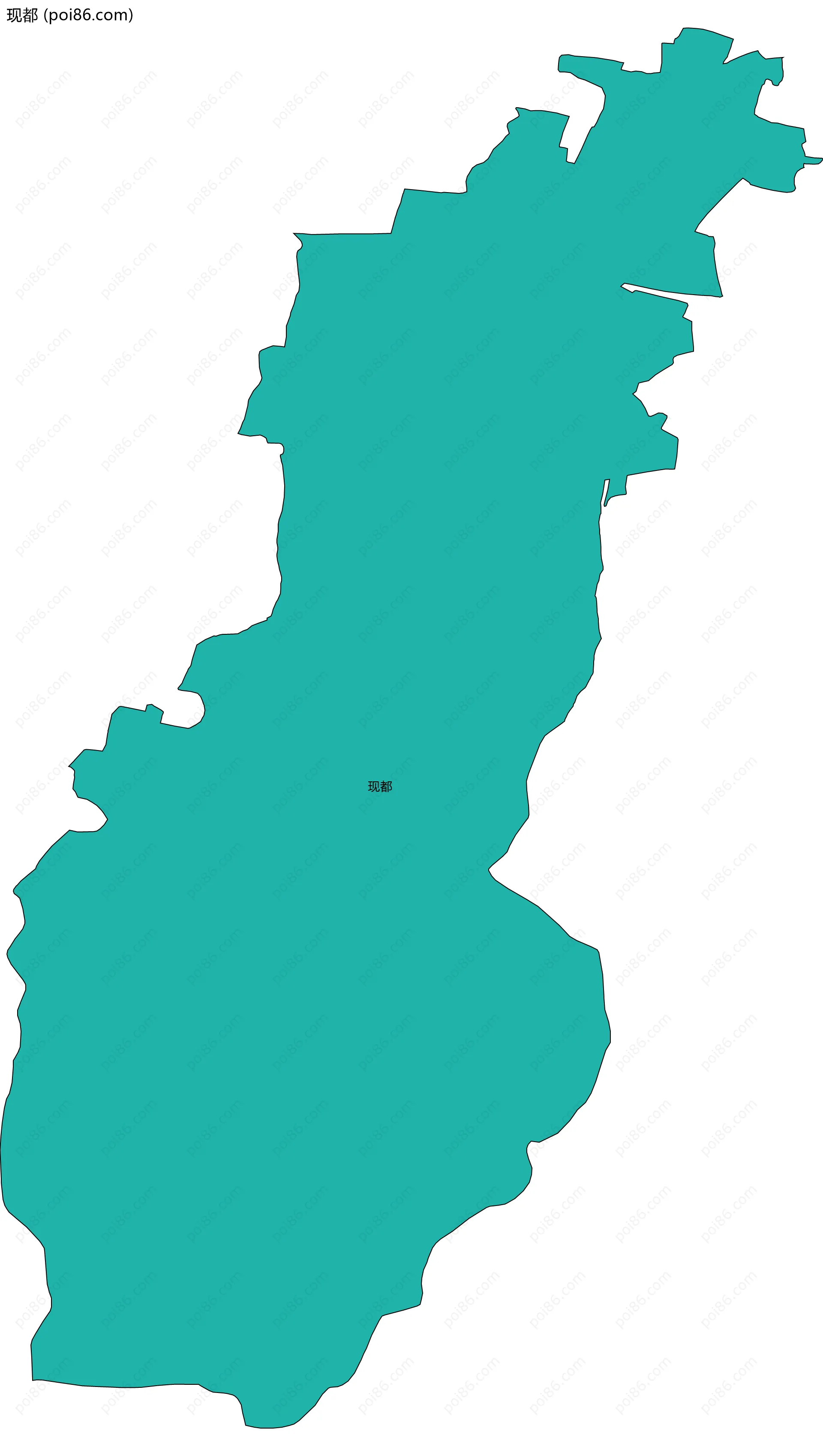 现都边界地图