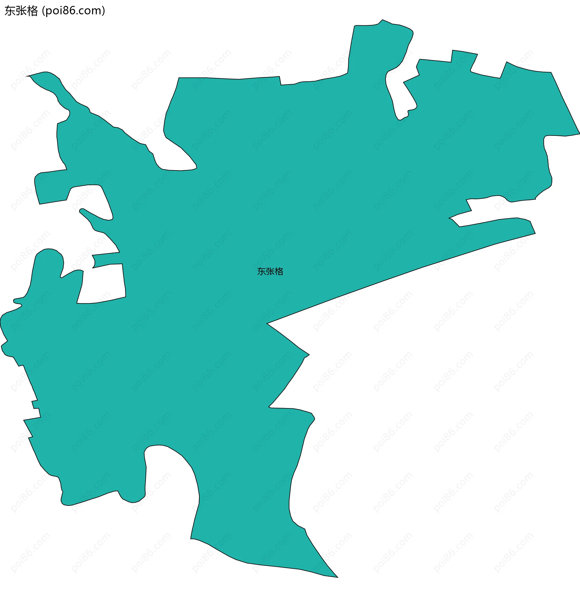 东张格边界地图