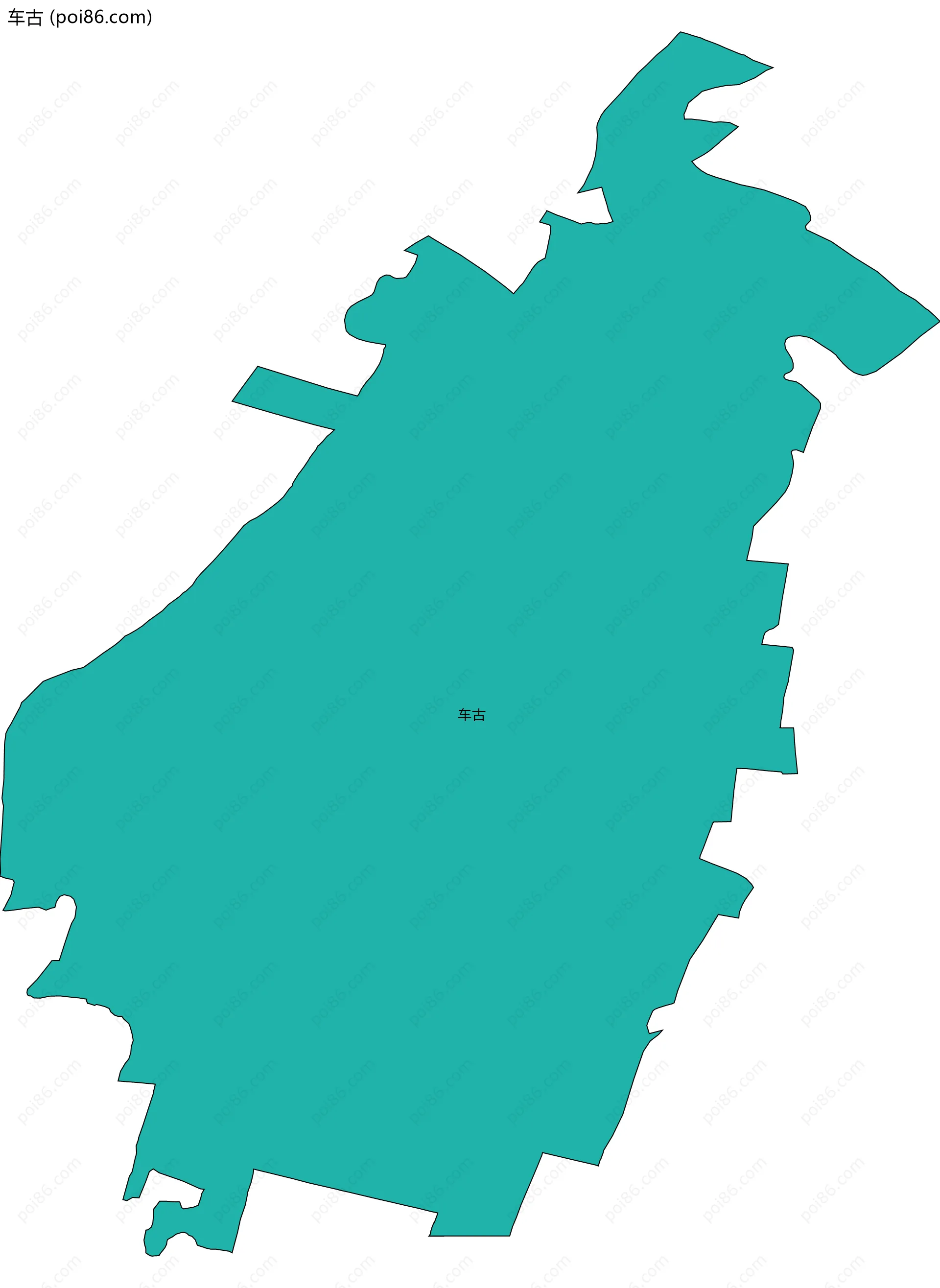 车古边界地图