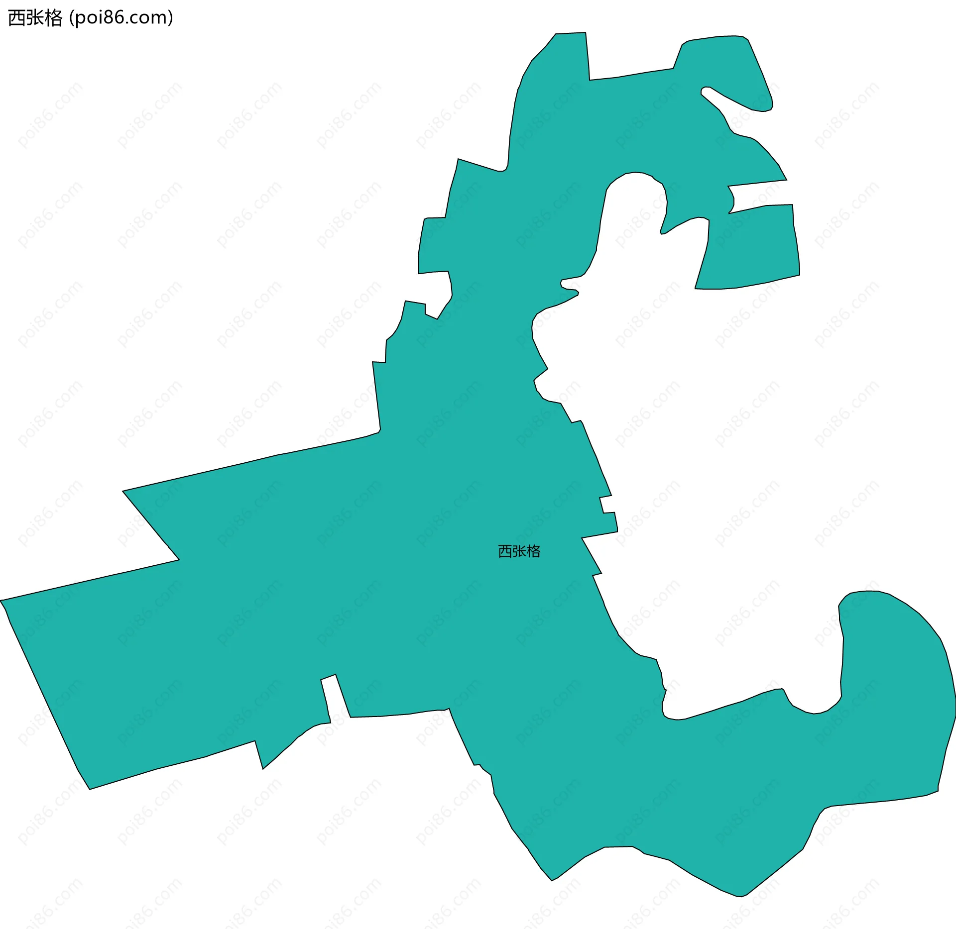 西张格边界地图