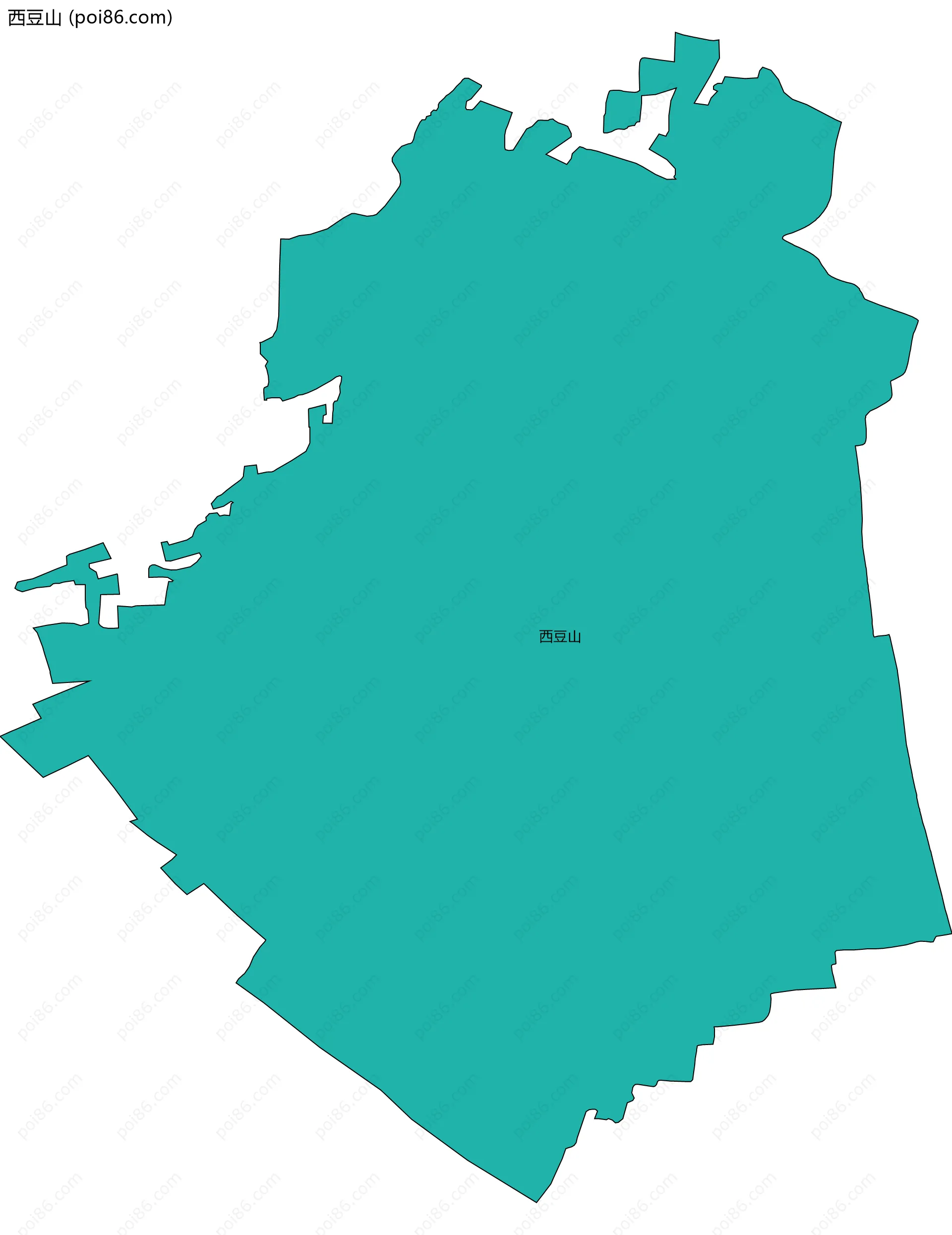 西豆山边界地图