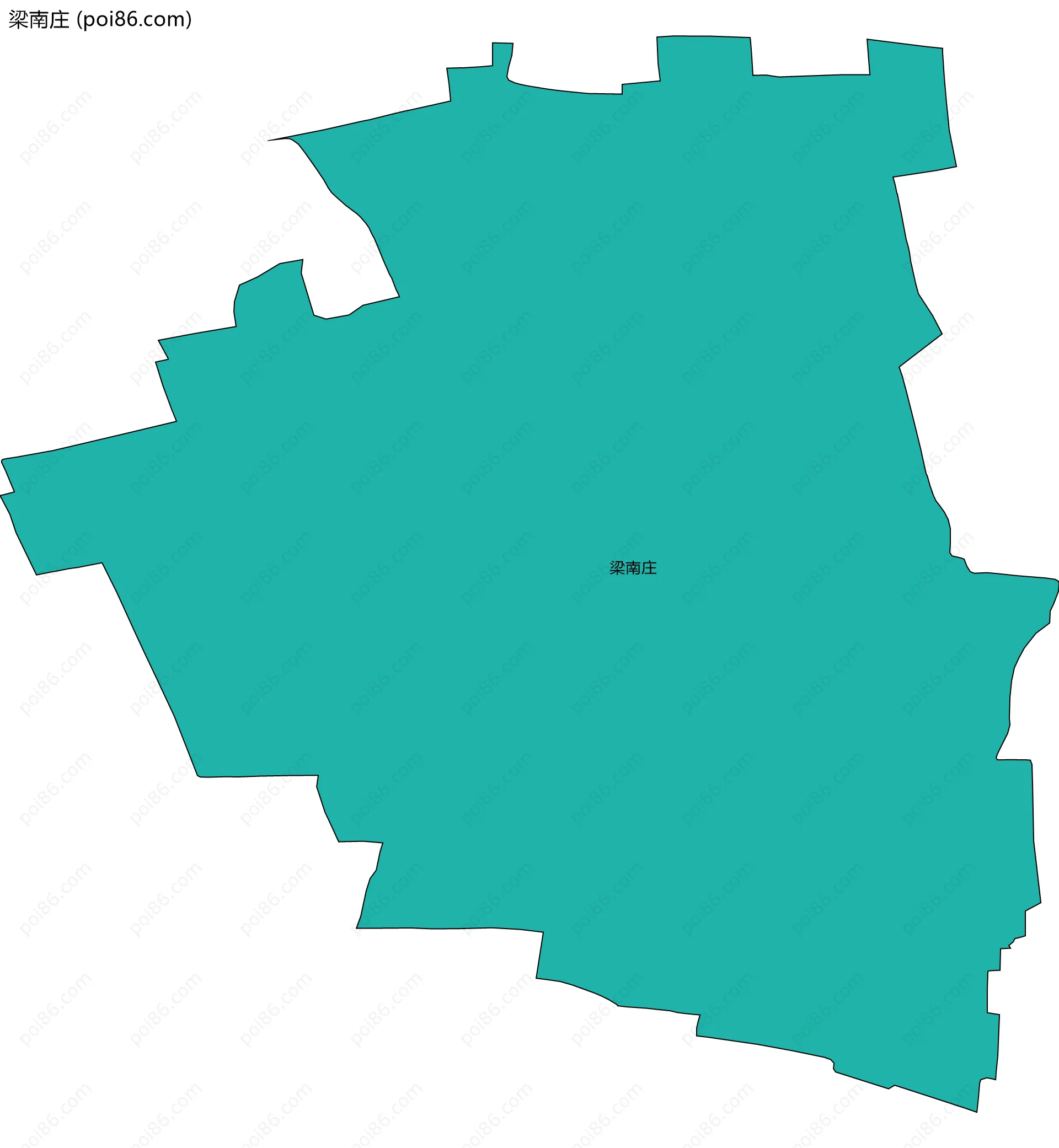 梁南庄边界地图