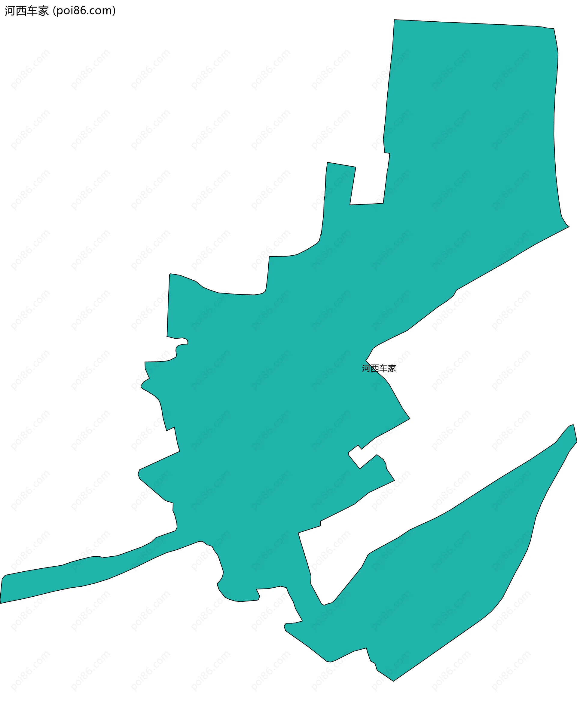 河西车家边界地图