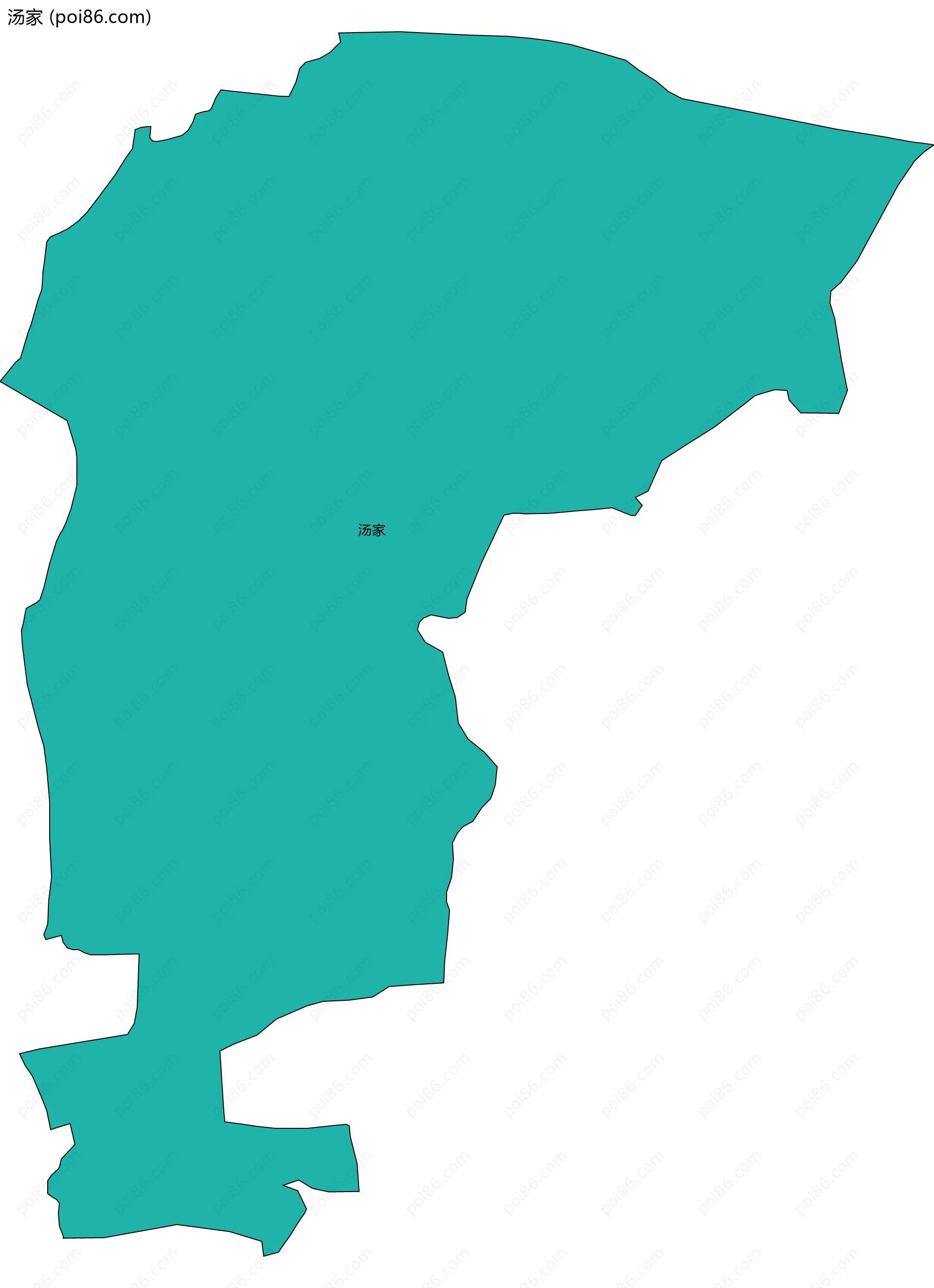 汤家边界地图