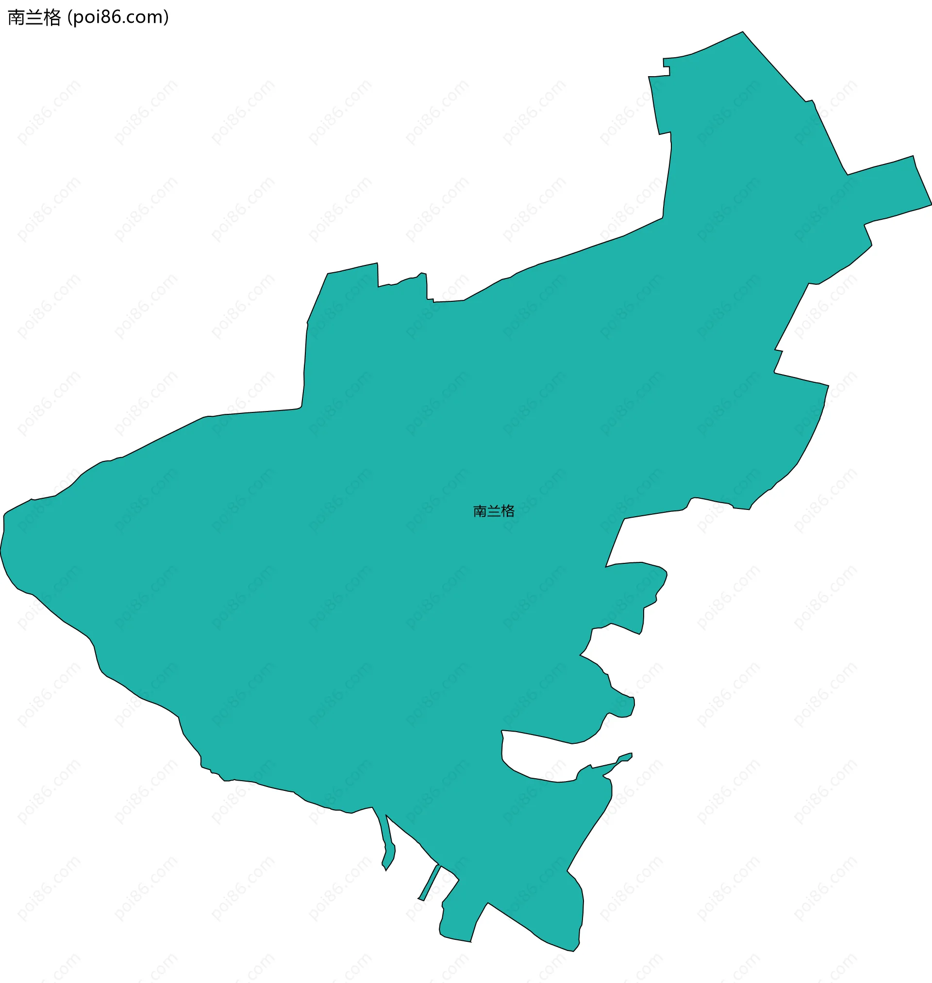 南兰格边界地图