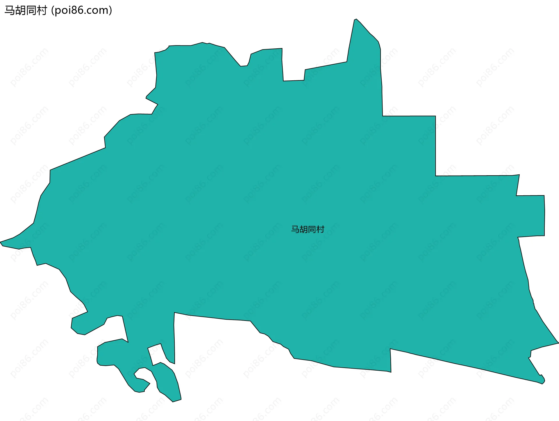 马胡同村边界地图