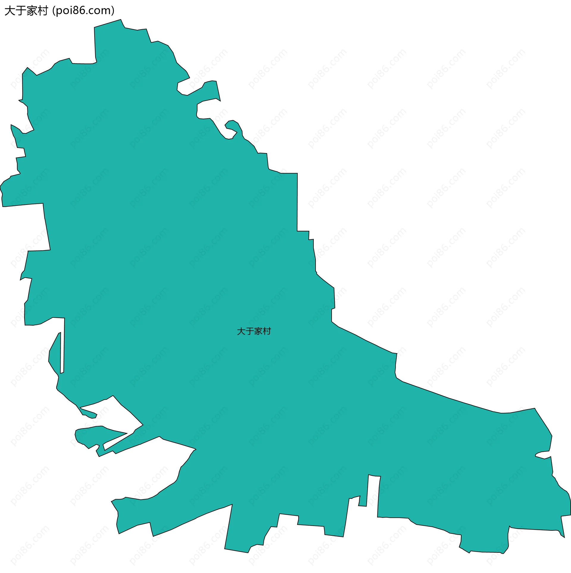 大于家村边界地图