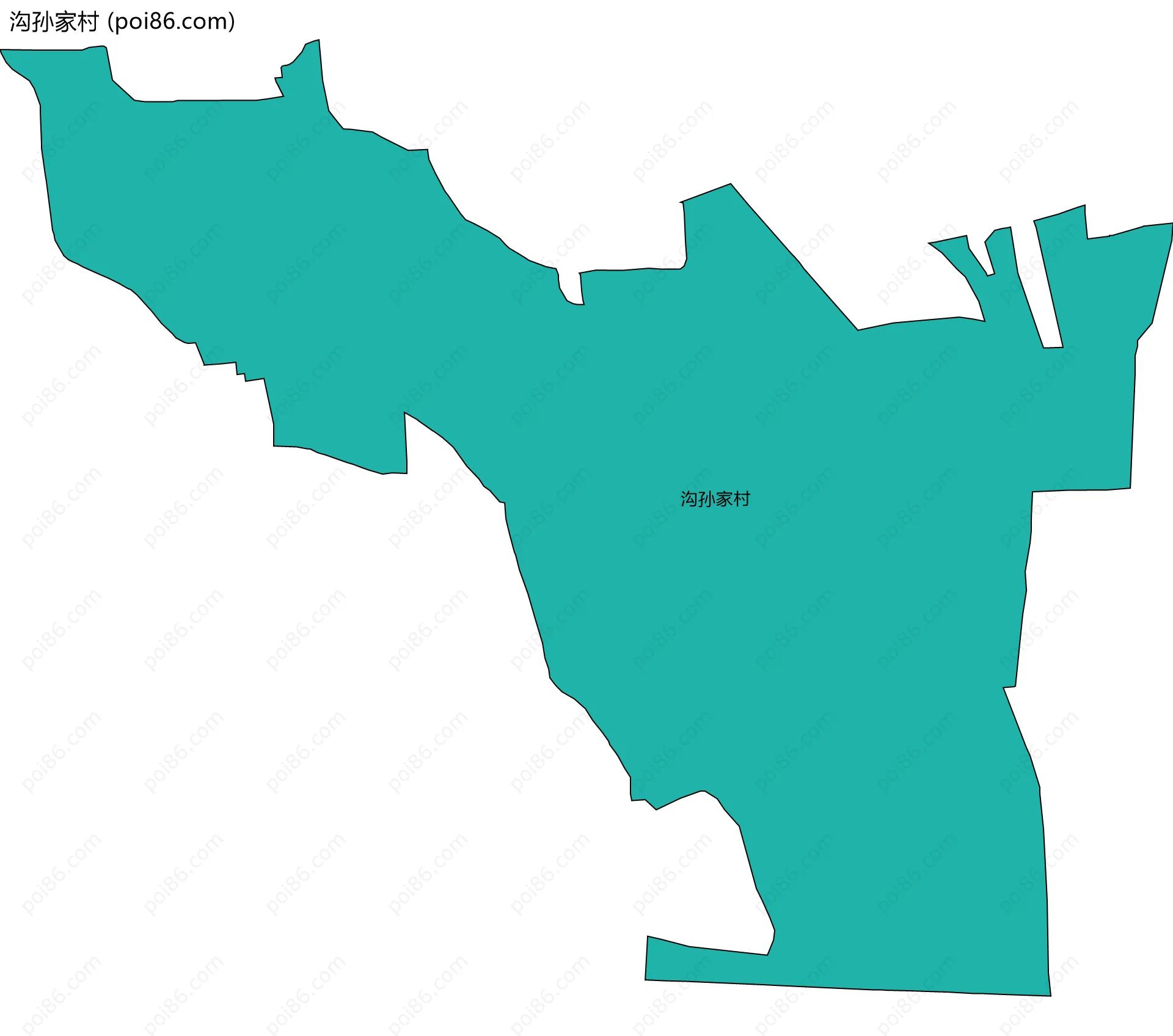 沟孙家村边界地图