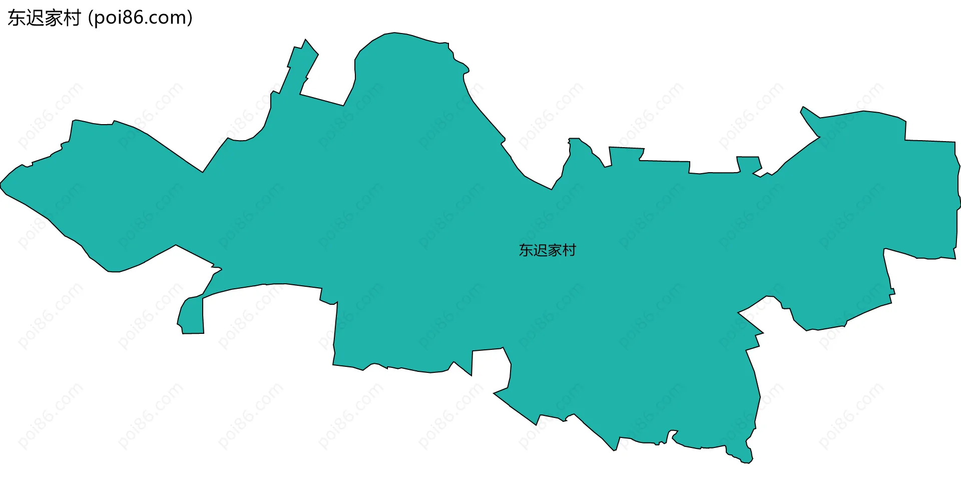 东迟家村边界地图