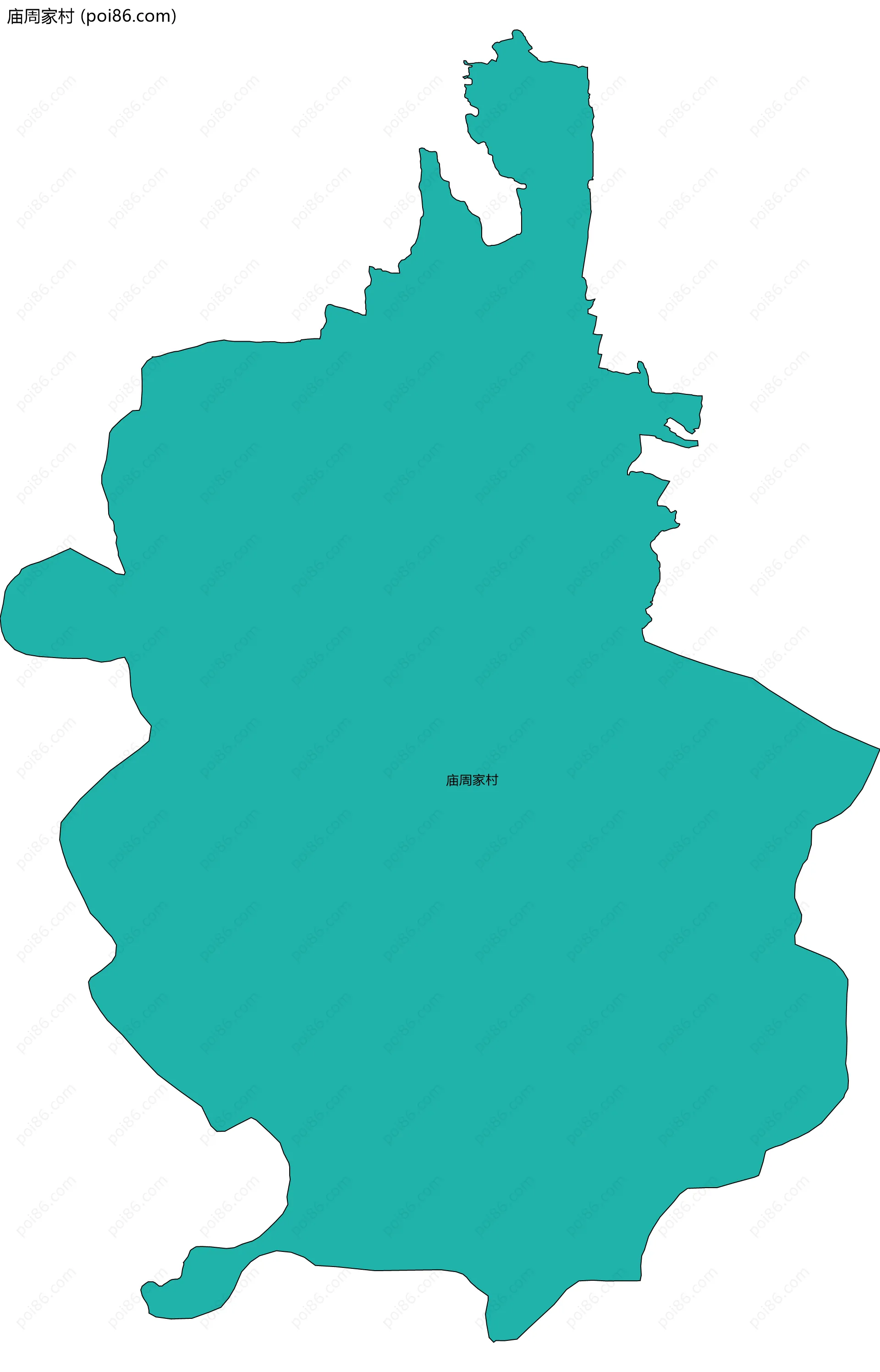 庙周家村边界地图