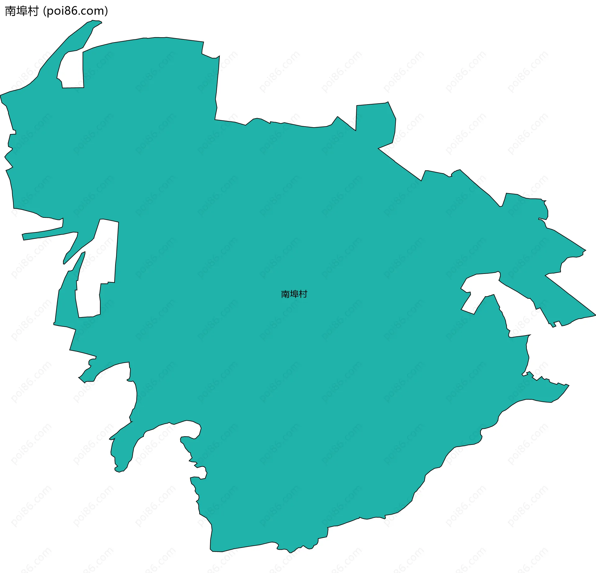 南埠村边界地图