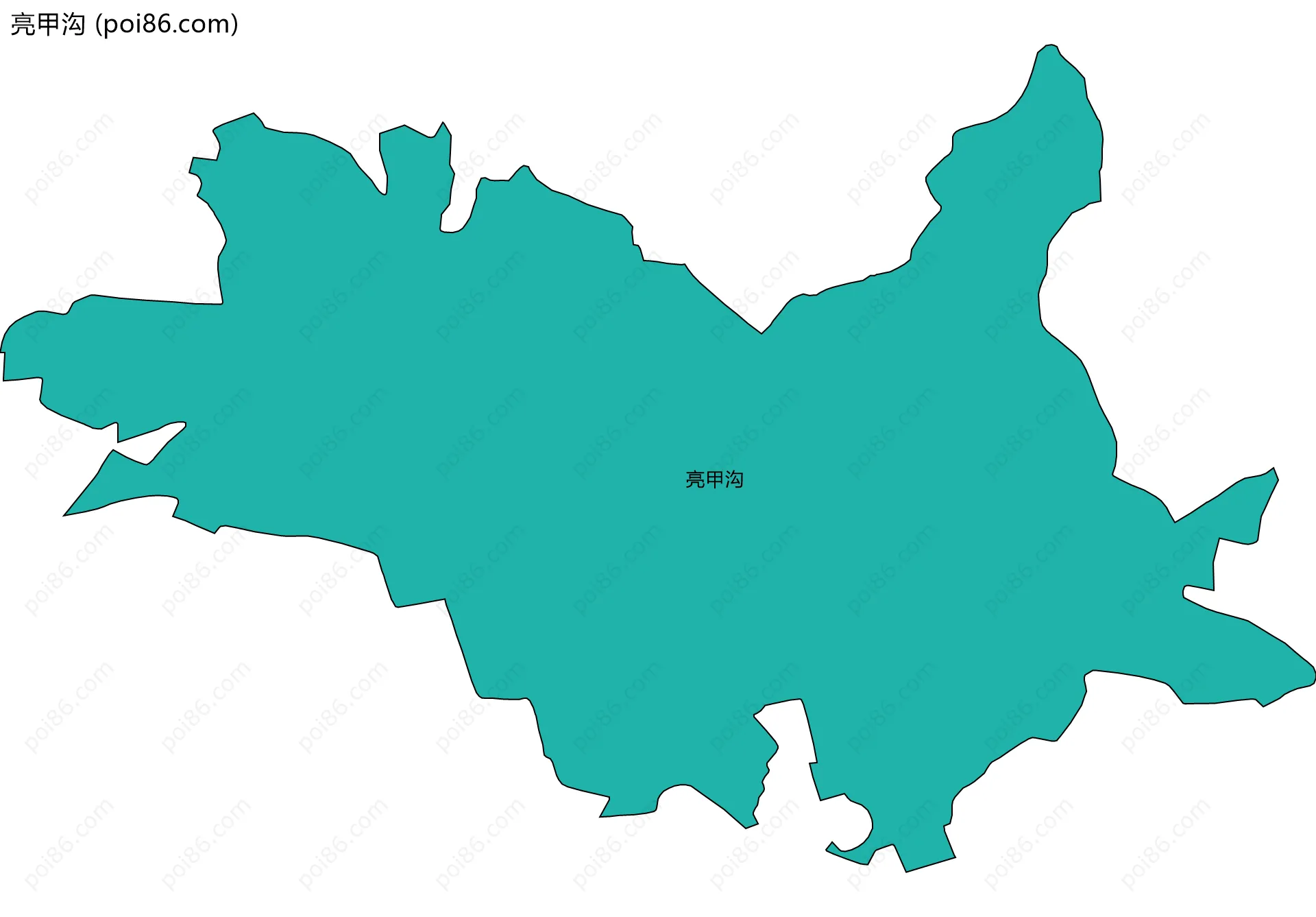 亮甲沟边界地图