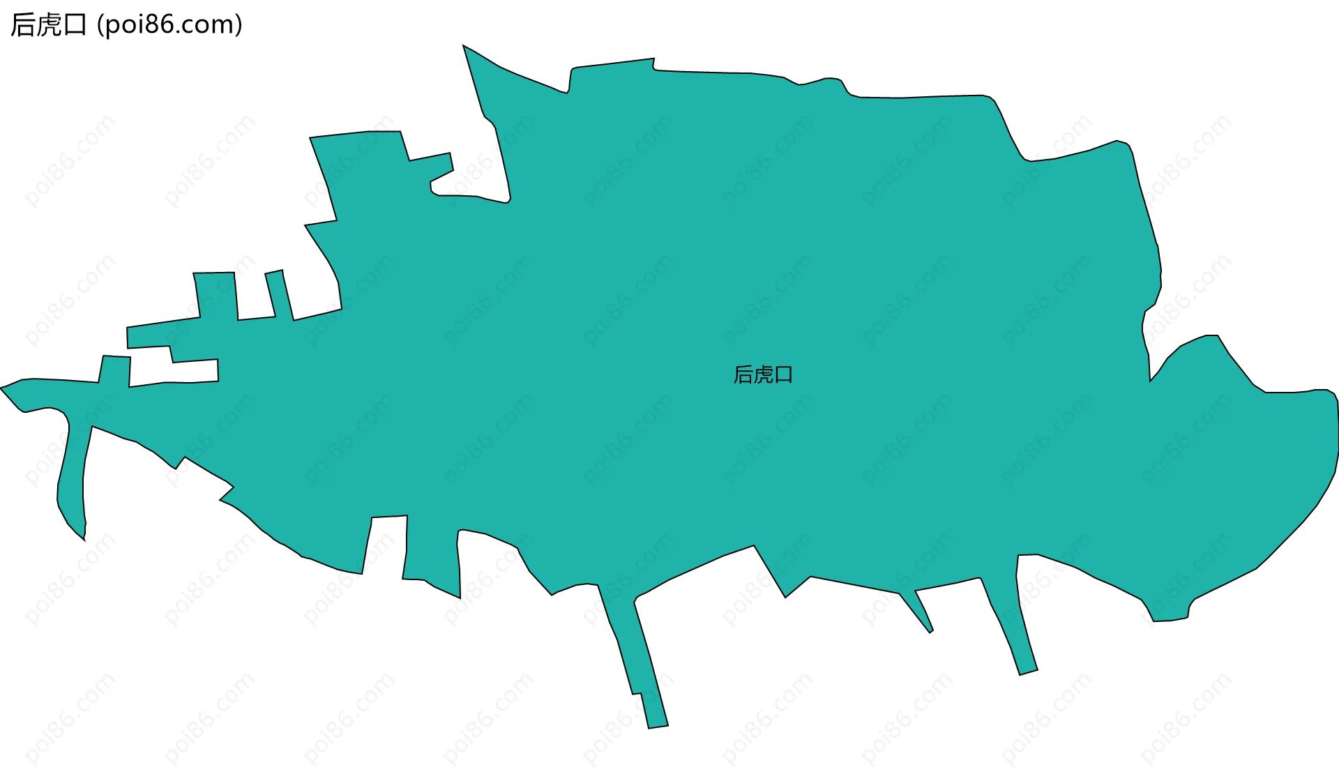 后虎口边界地图