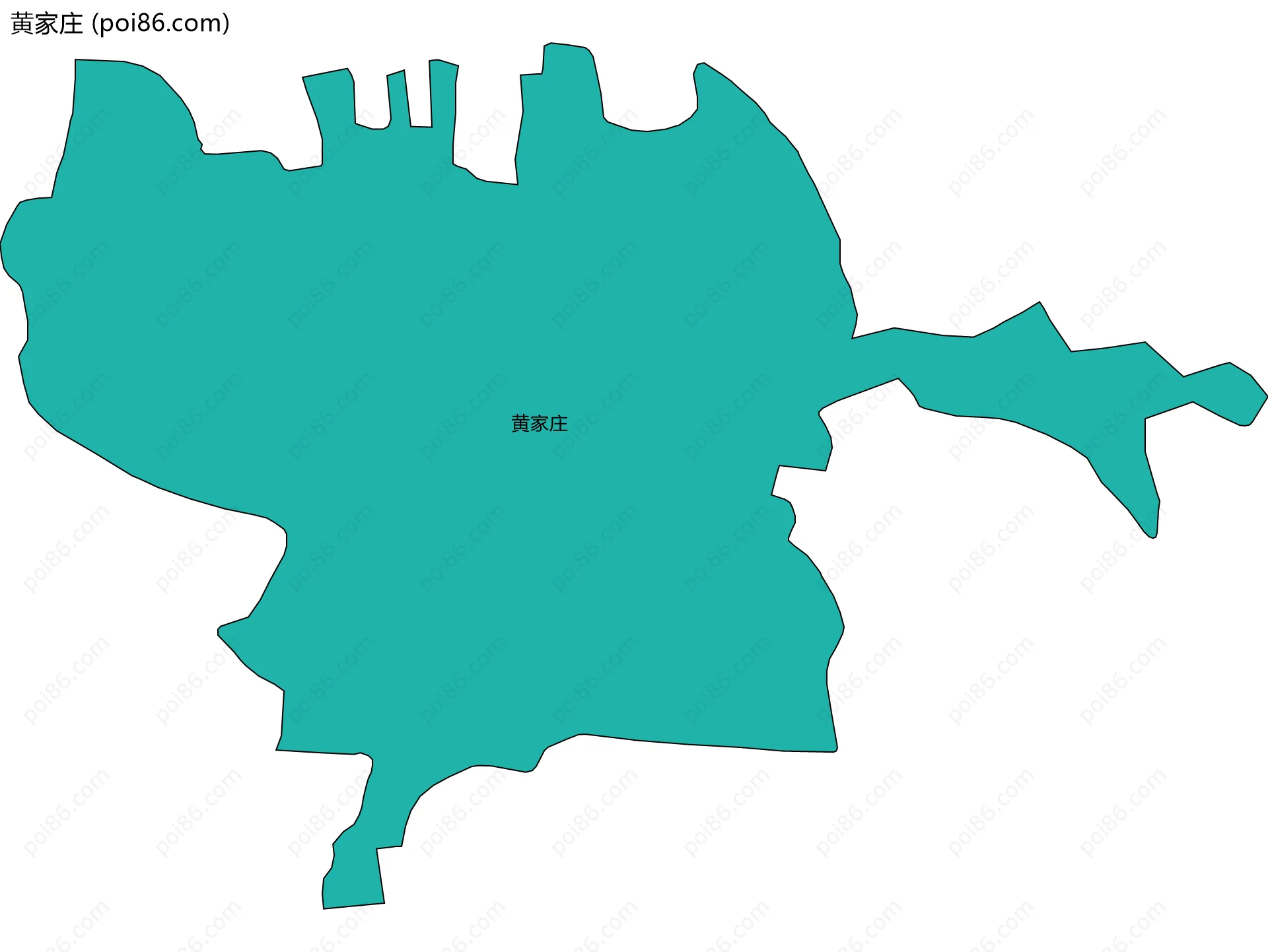 黄家庄边界地图