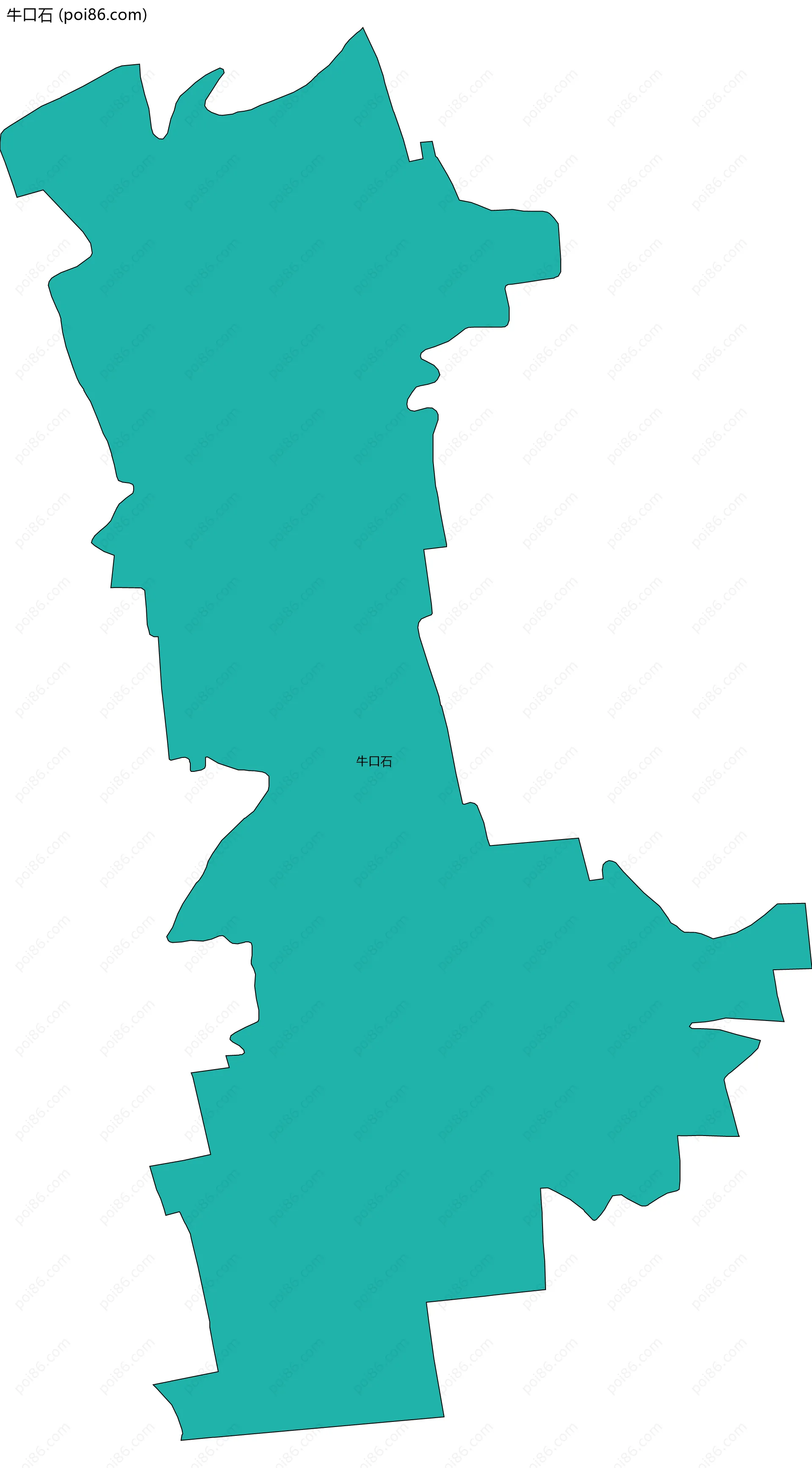 牛口石边界地图