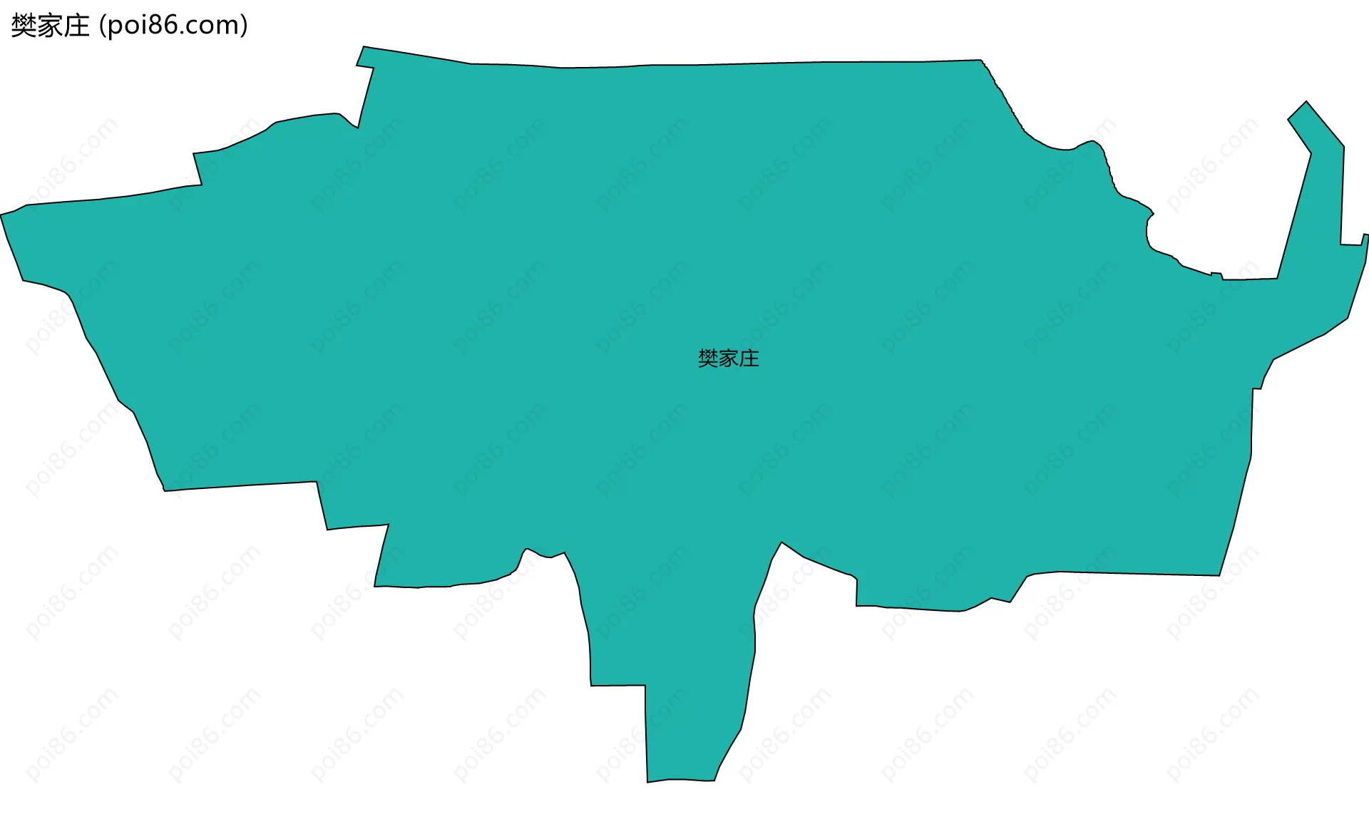 樊家庄边界地图