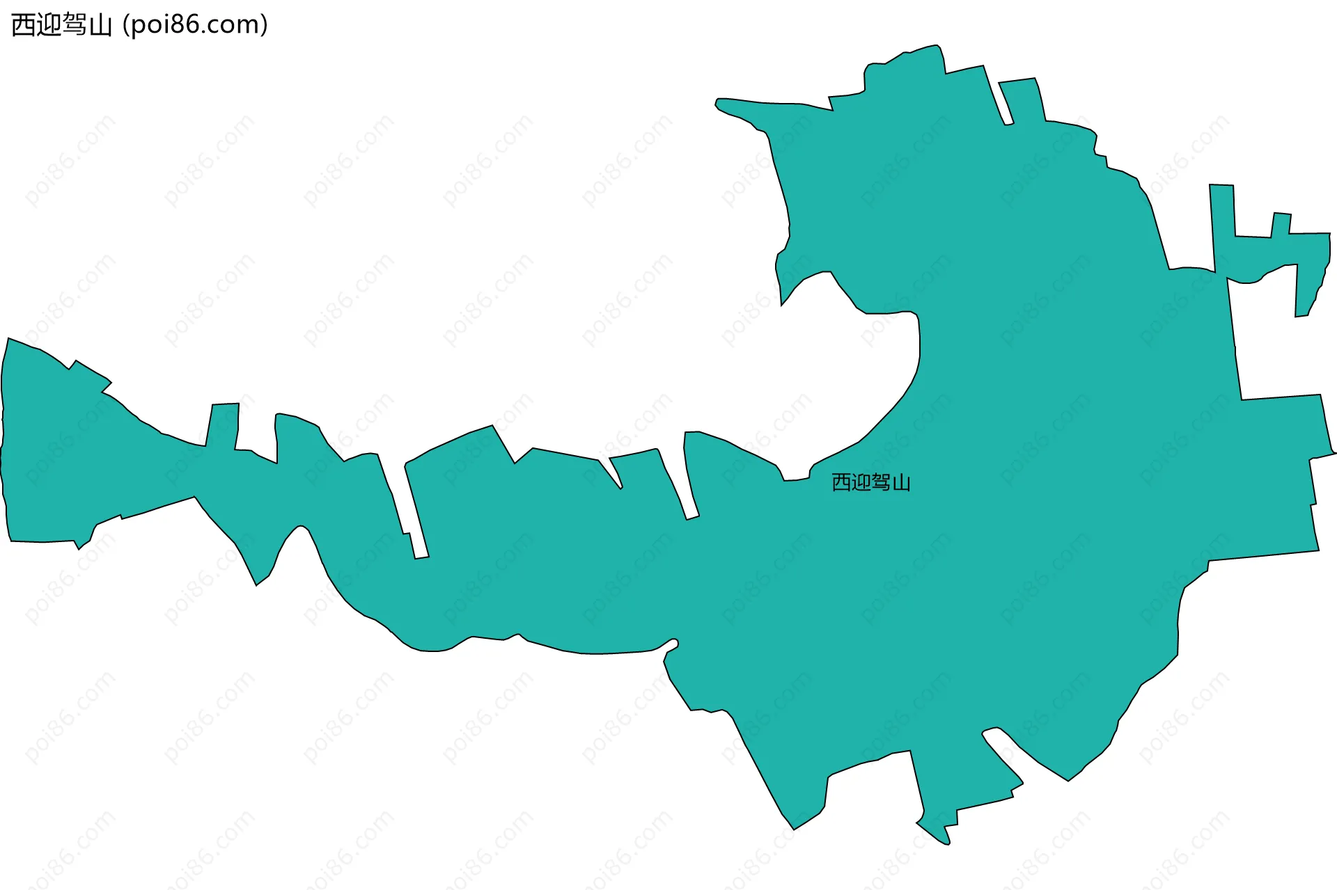西迎驾山边界地图