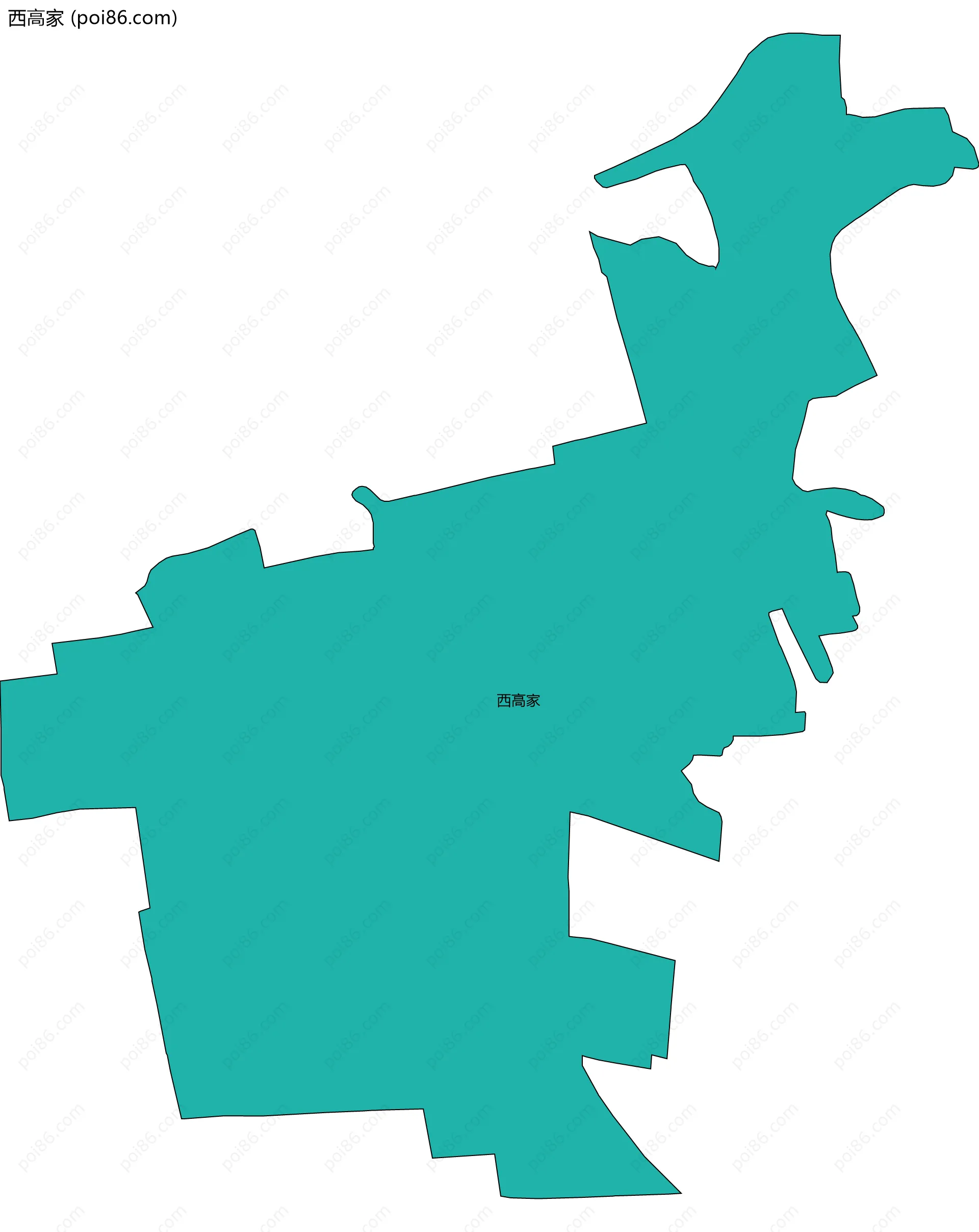 西高家边界地图