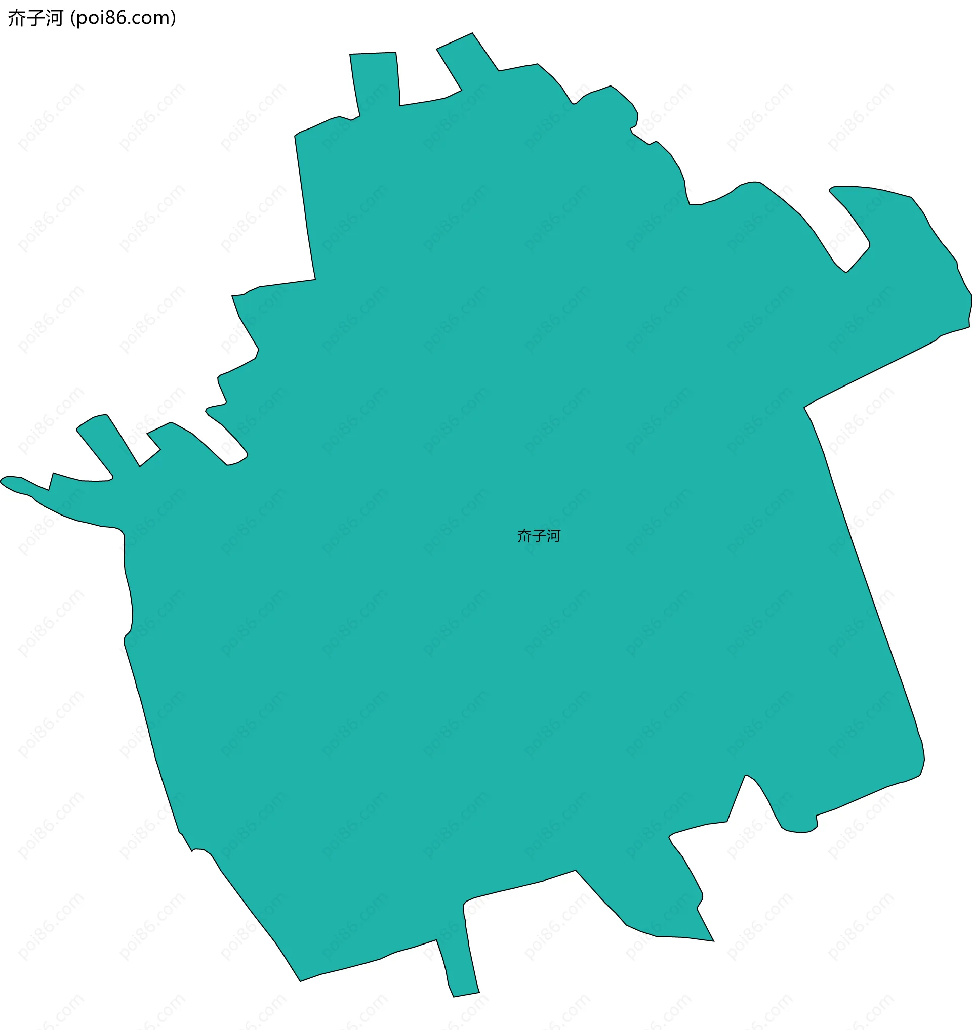 夼子河边界地图