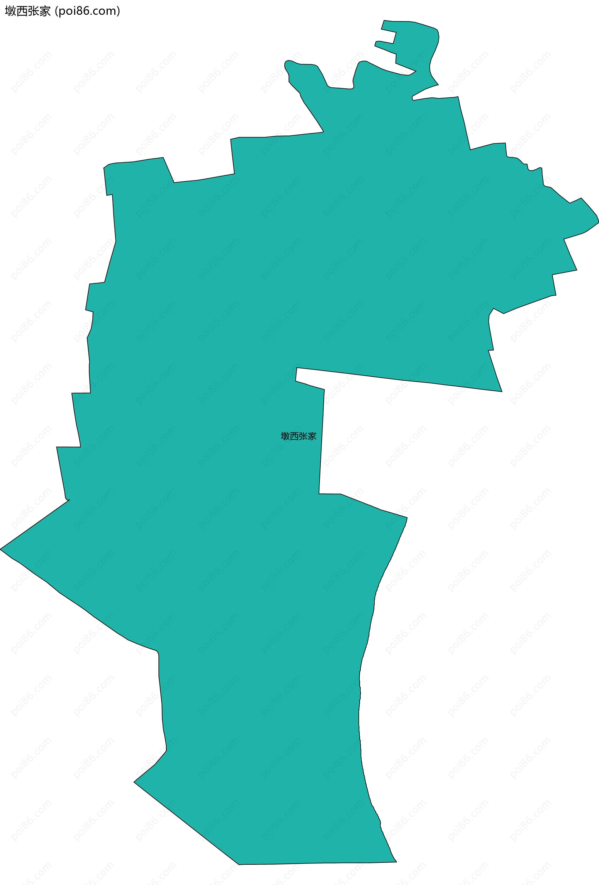 墩西张家边界地图