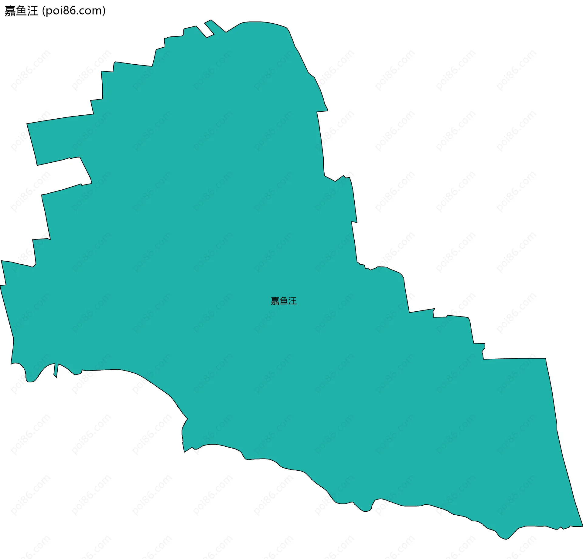 嘉鱼汪边界地图