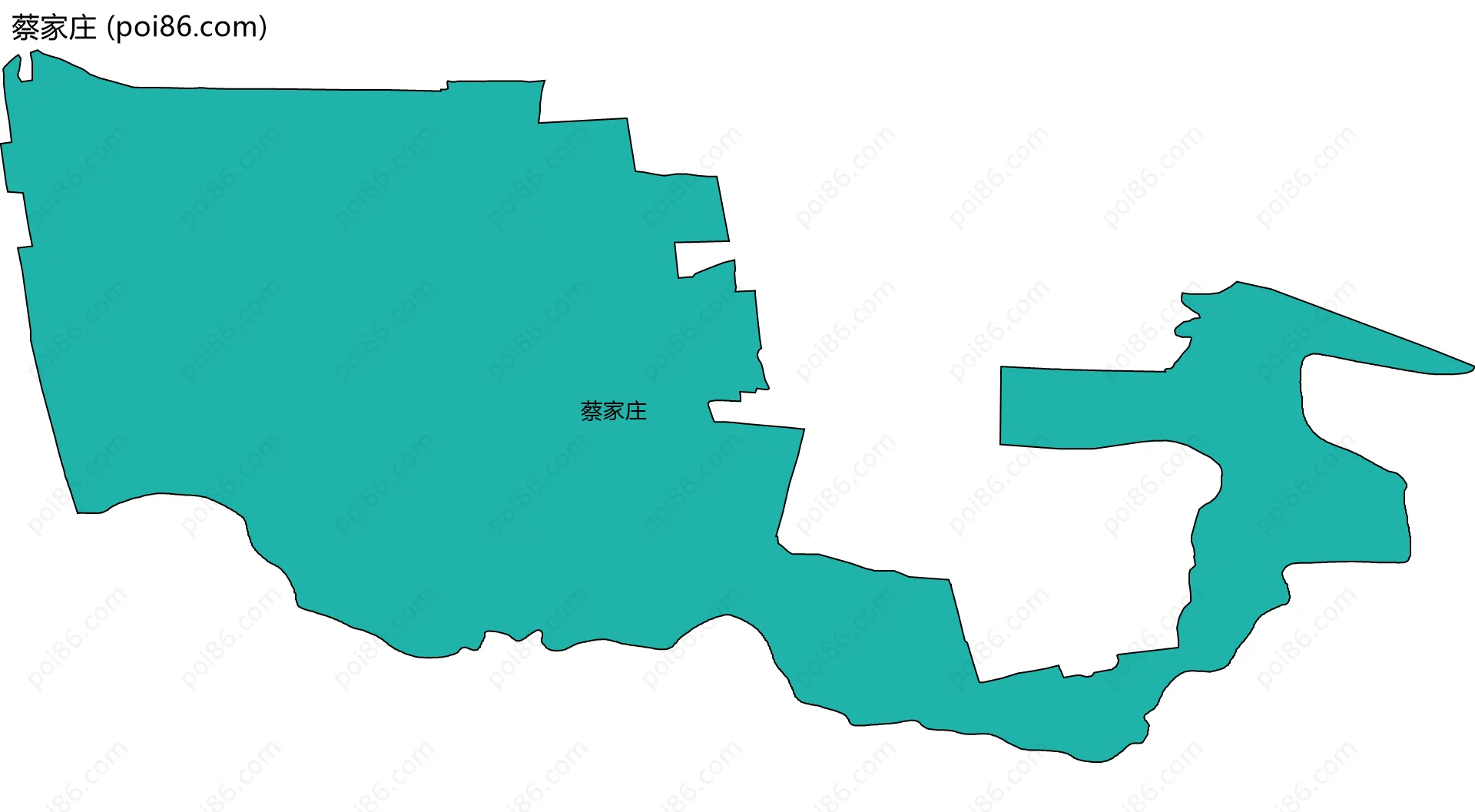 蔡家庄边界地图