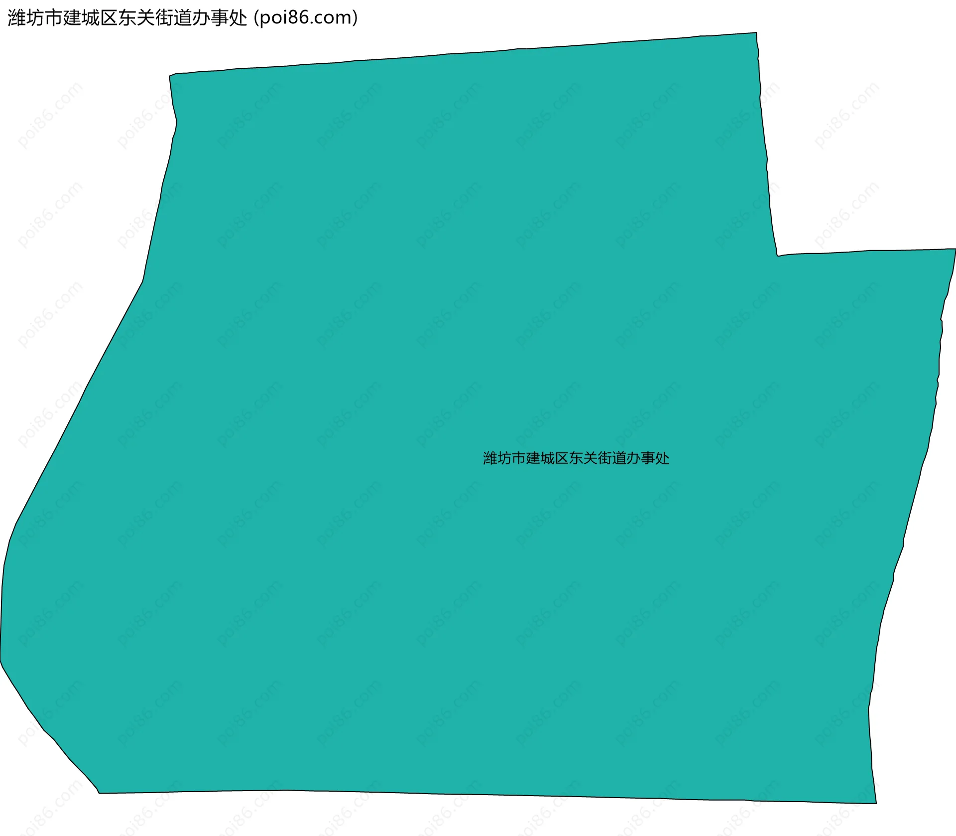 潍坊市建城区东关街道办事处边界地图
