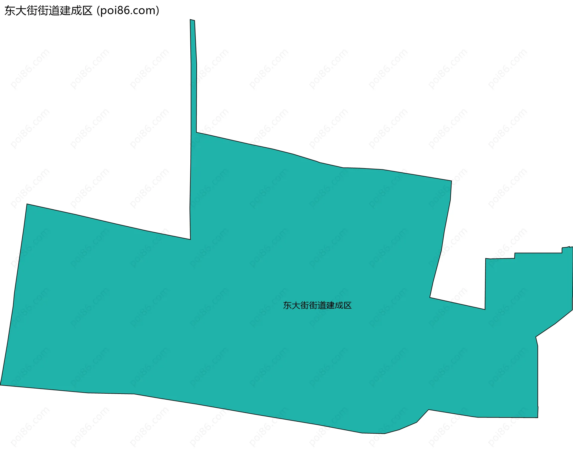 东大街街道建成区边界地图
