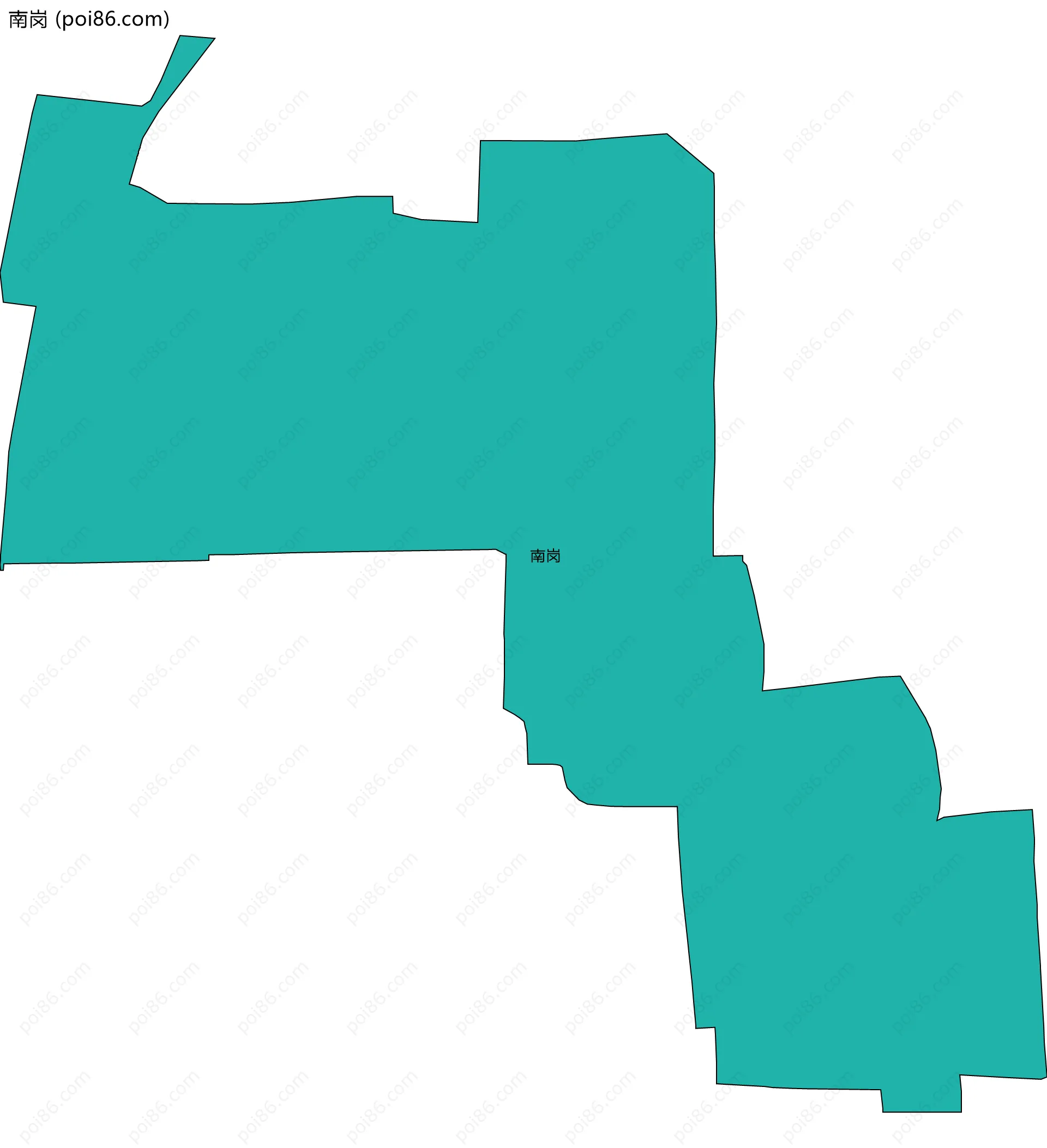 南岗边界地图