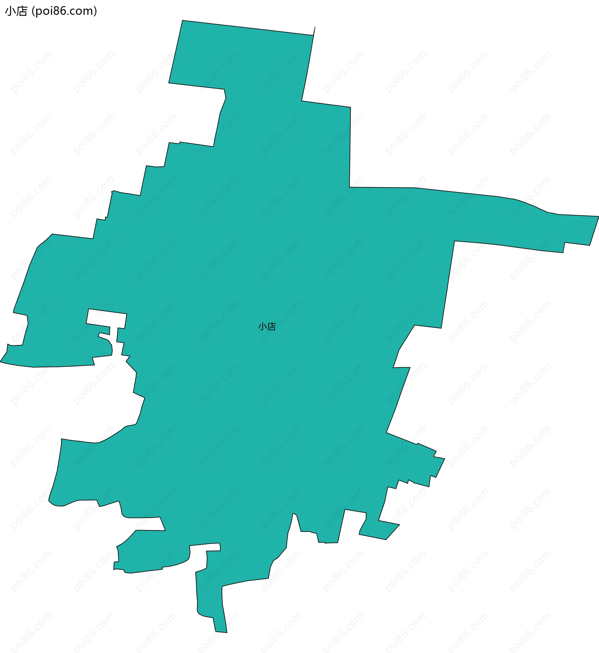 小店边界地图