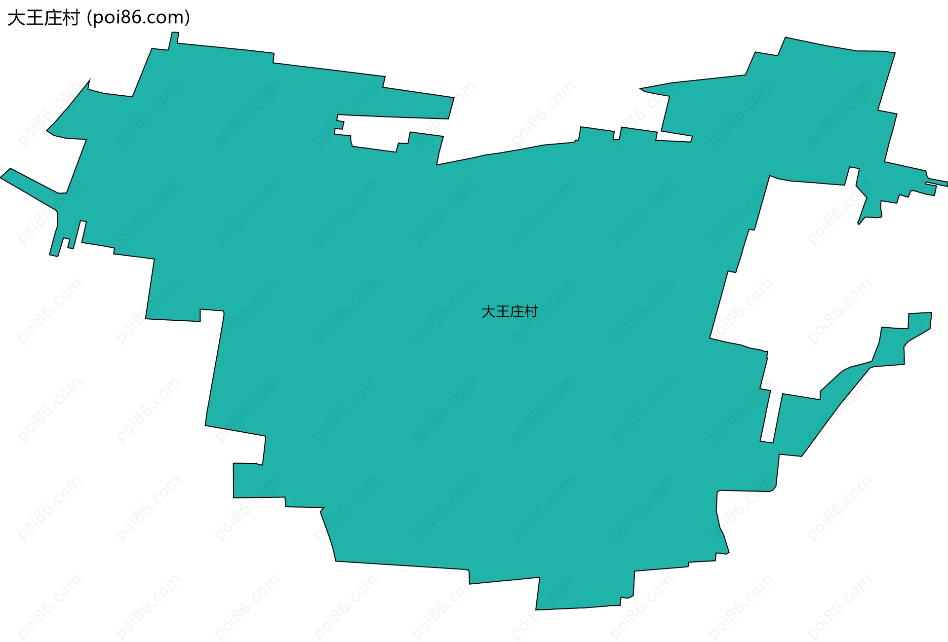 大王庄村边界地图