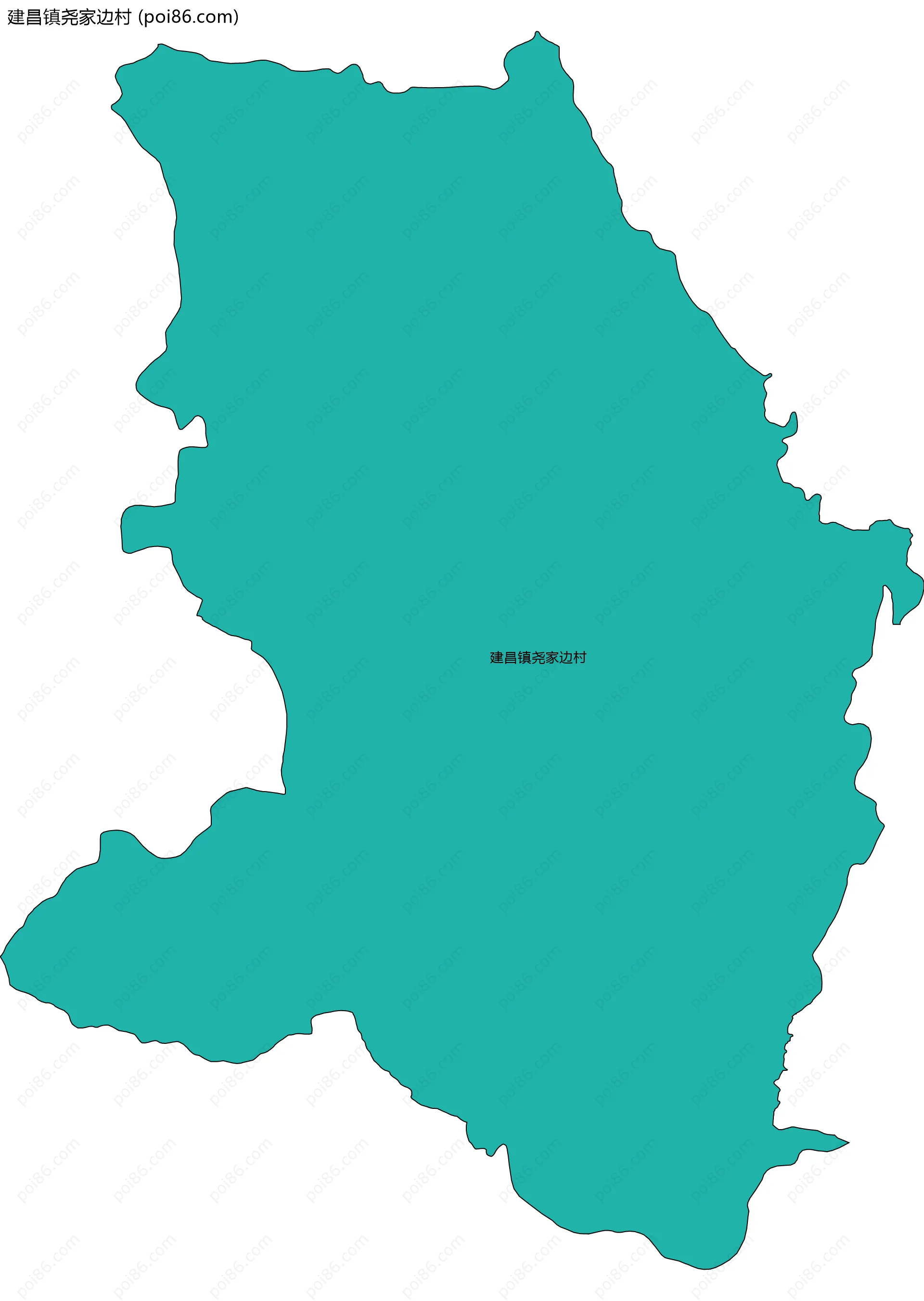 建昌镇尧家边村边界地图