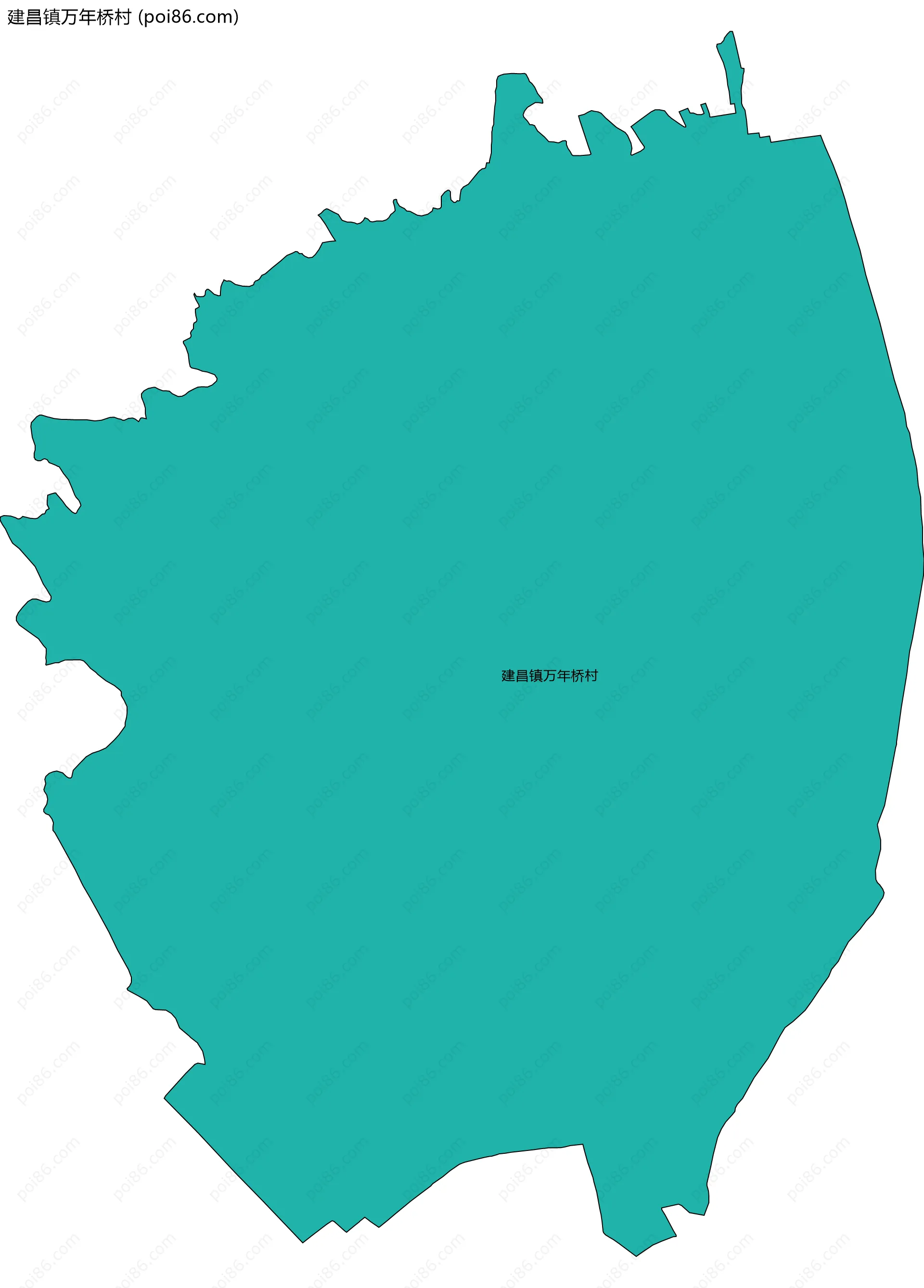 建昌镇万年桥村边界地图