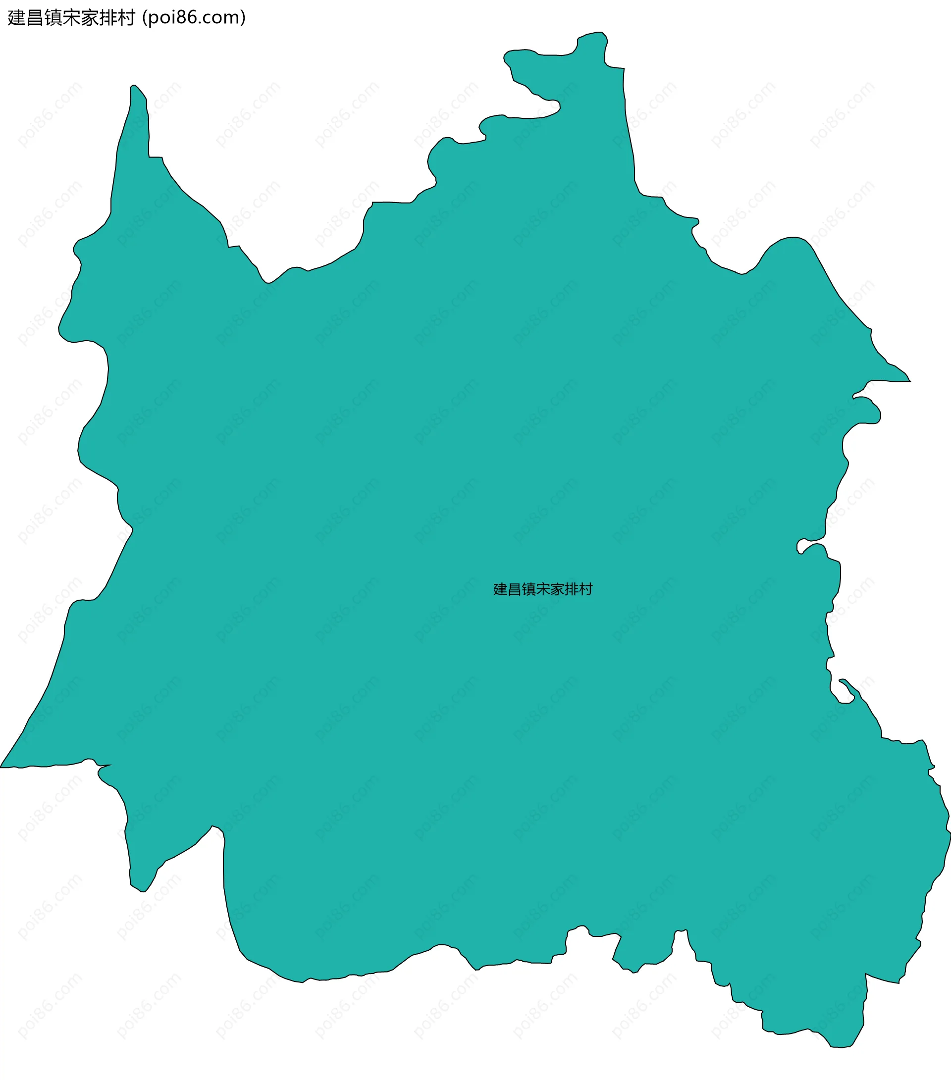 建昌镇宋家排村边界地图