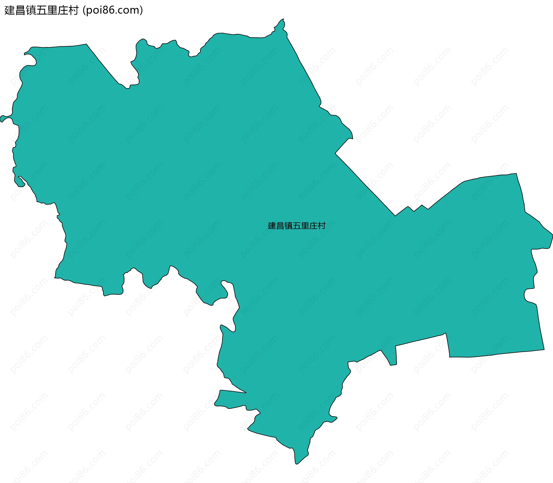 建昌镇五里庄村边界地图