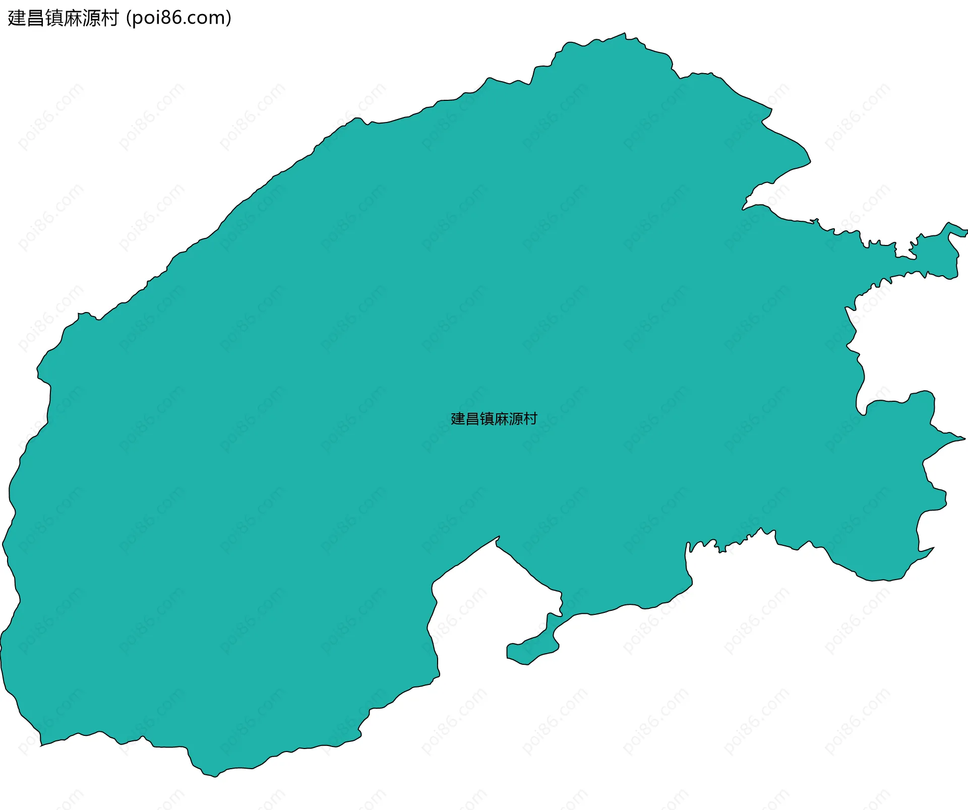 建昌镇麻源村边界地图