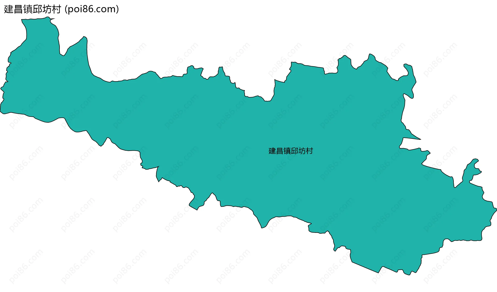 建昌镇邱坊村边界地图