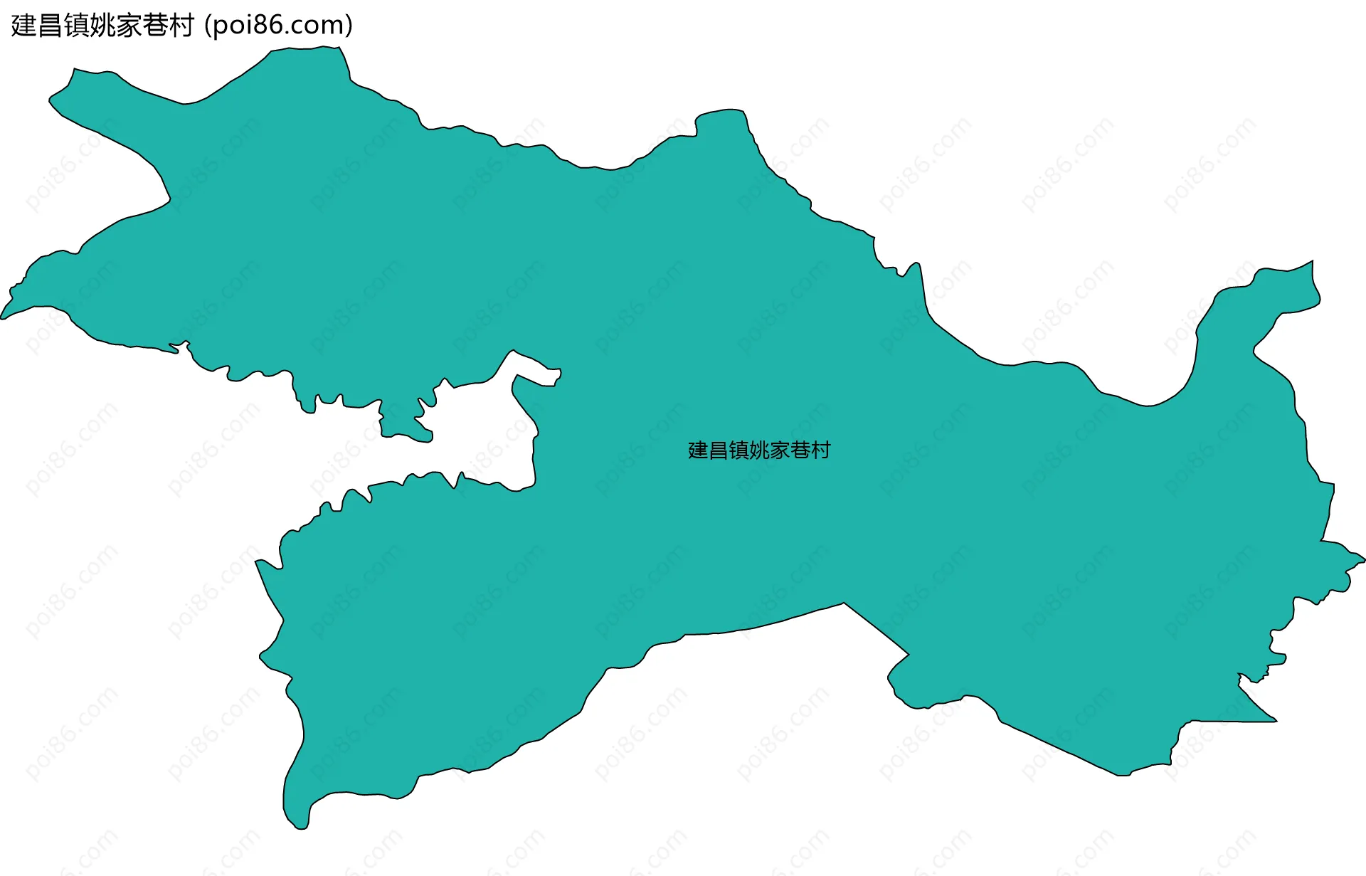 建昌镇姚家巷村边界地图