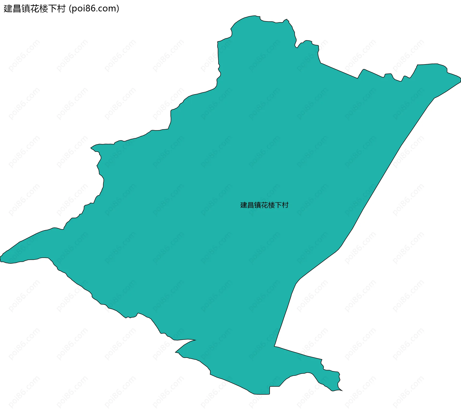 建昌镇花楼下村边界地图
