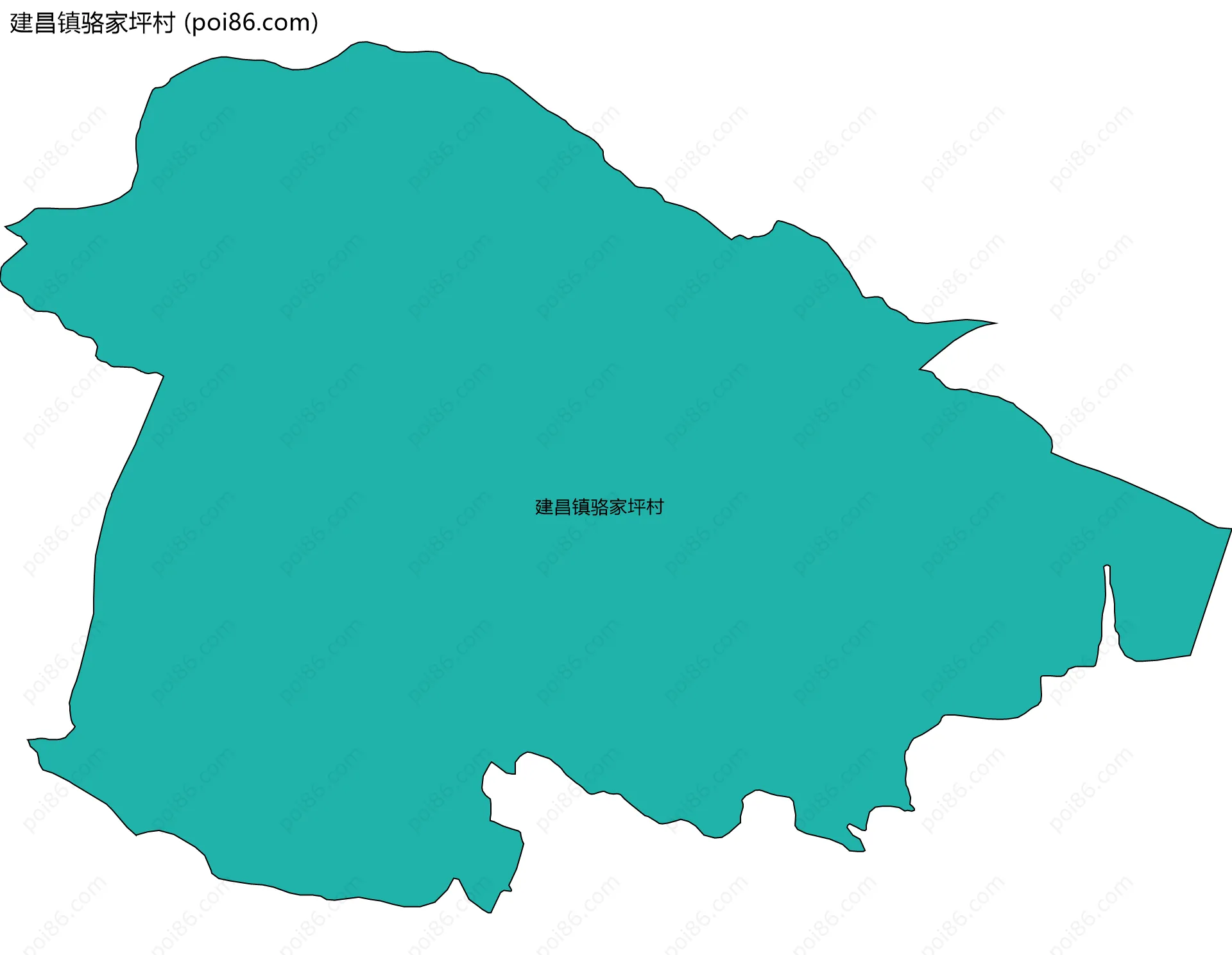 建昌镇骆家坪村边界地图