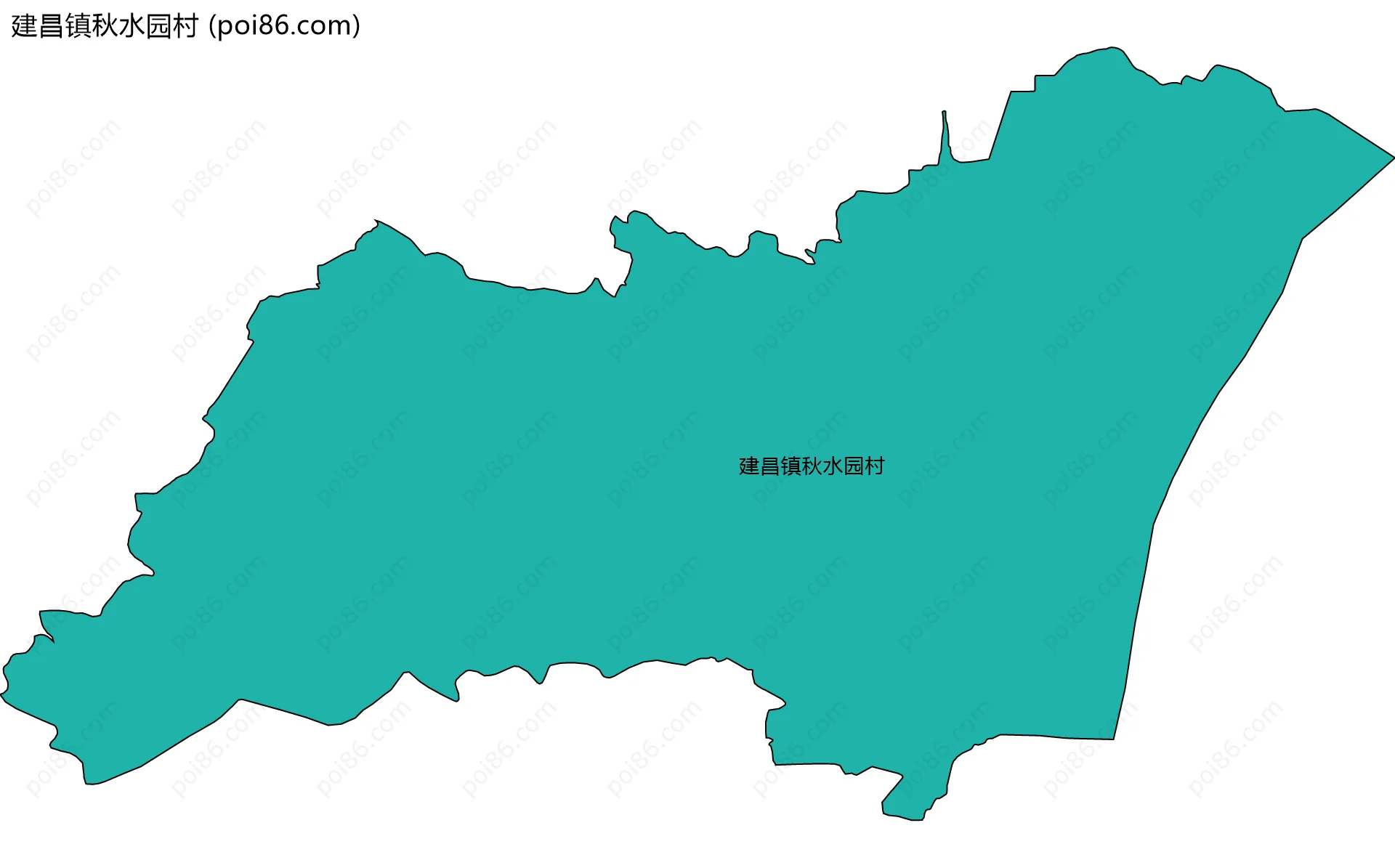 建昌镇秋水园村边界地图