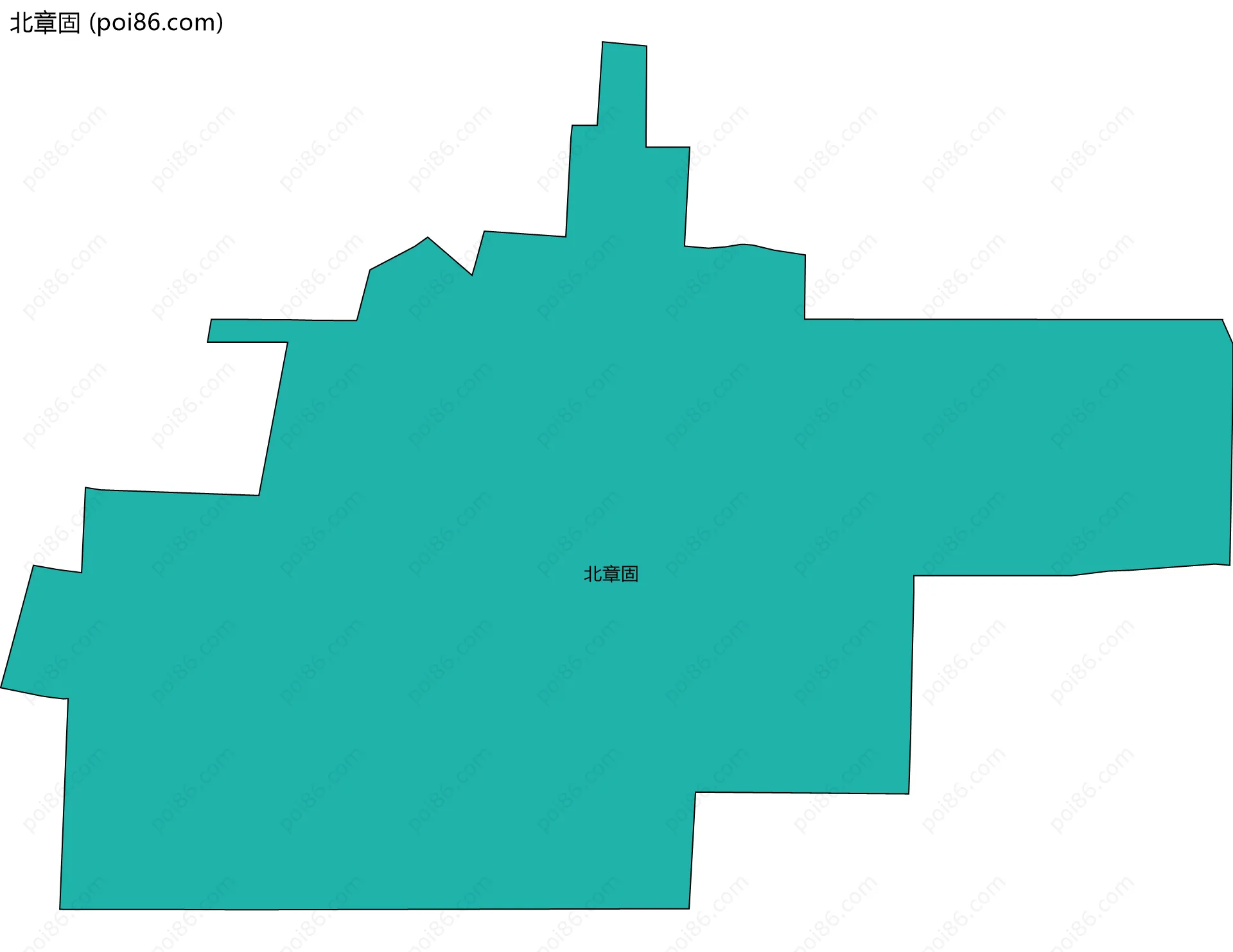 北章固边界地图