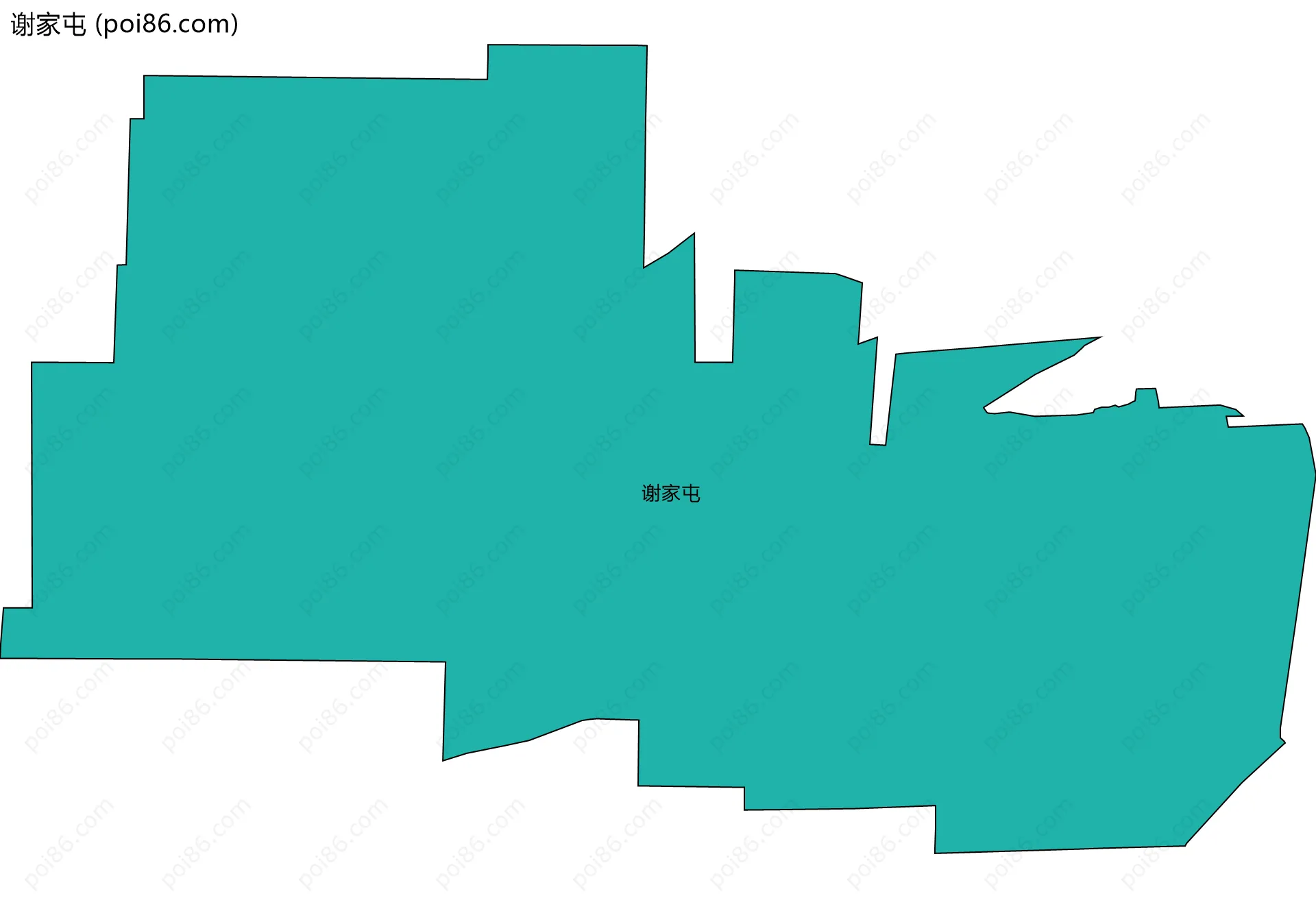 谢家屯边界地图