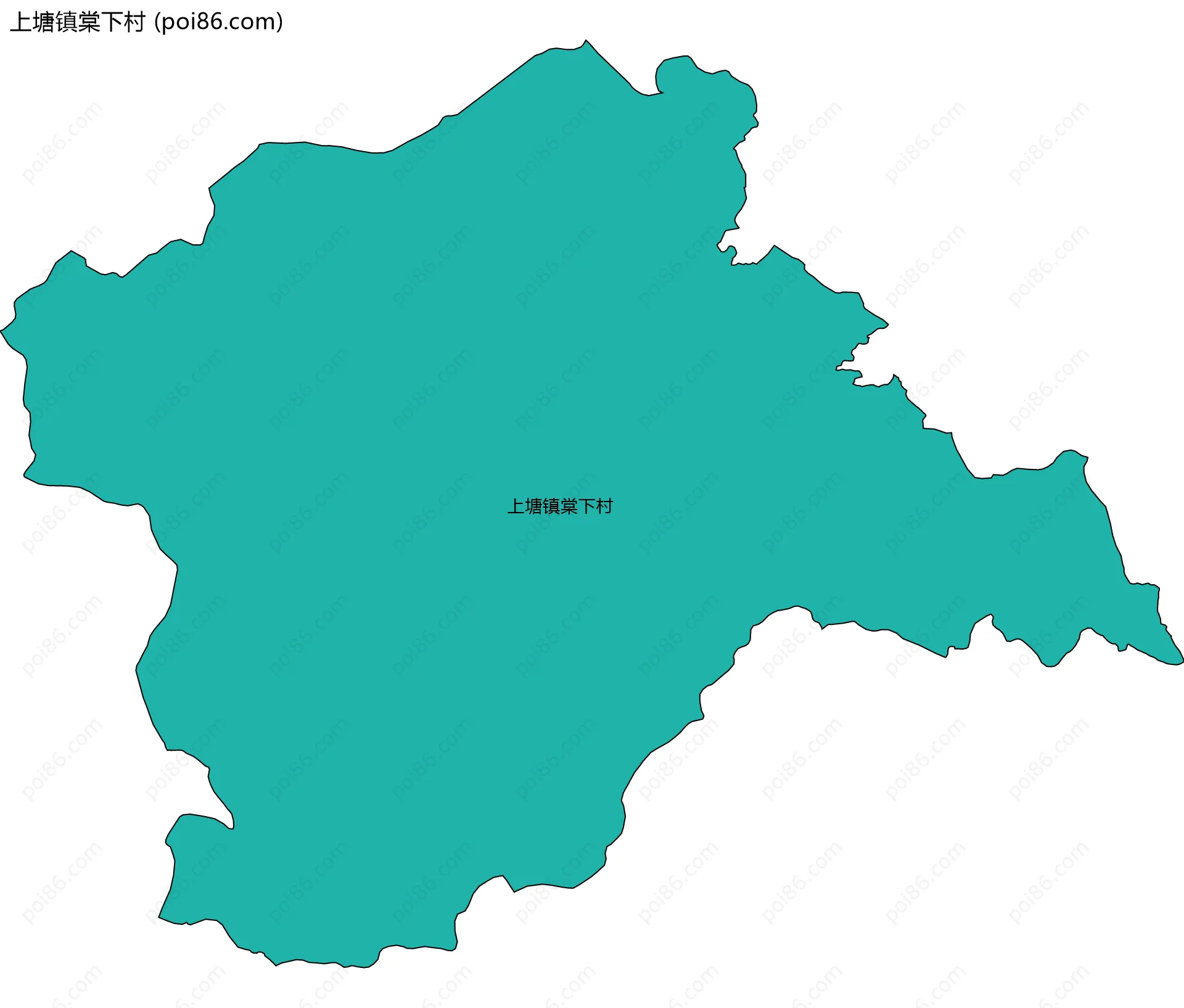 上塘镇棠下村边界地图