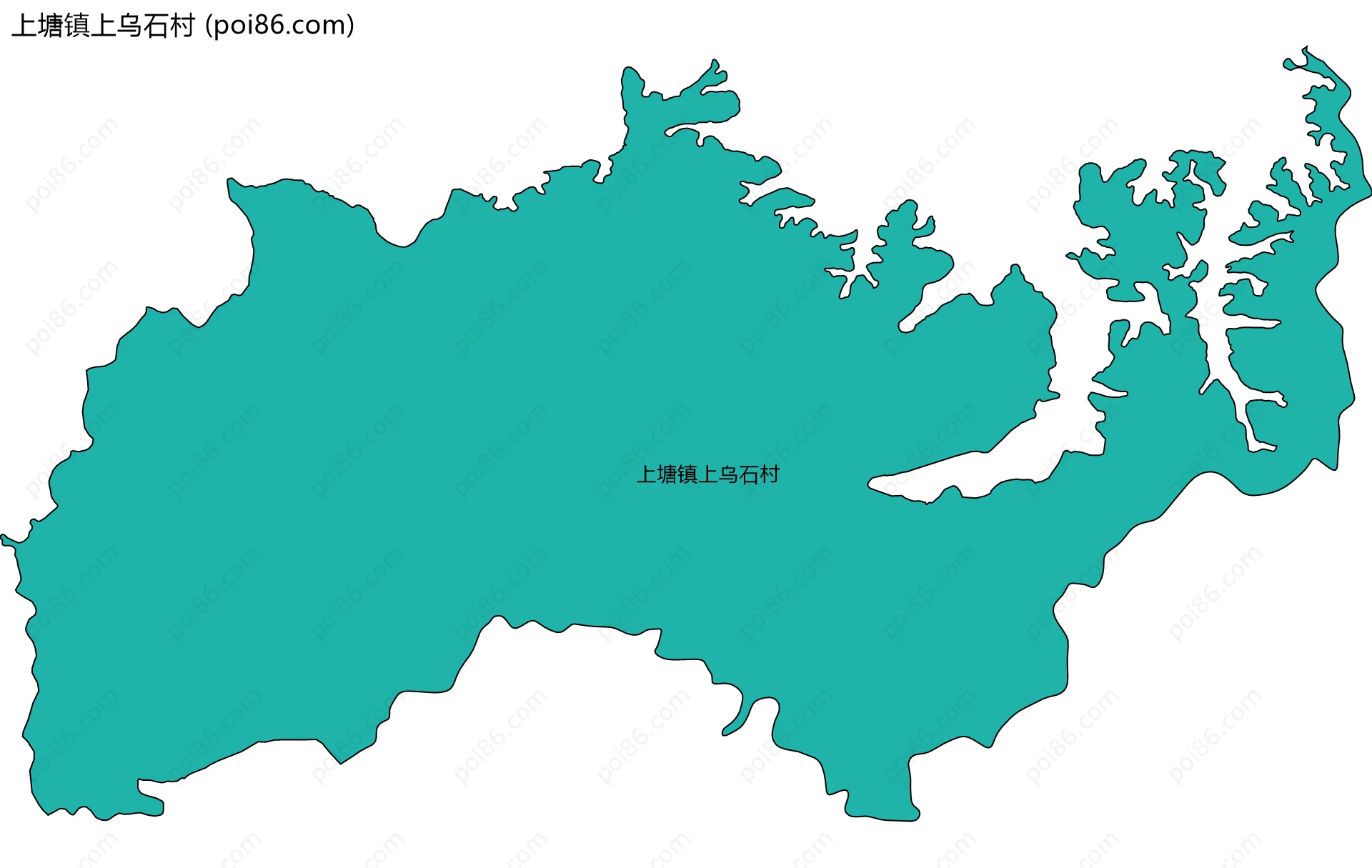 上塘镇上乌石村边界地图